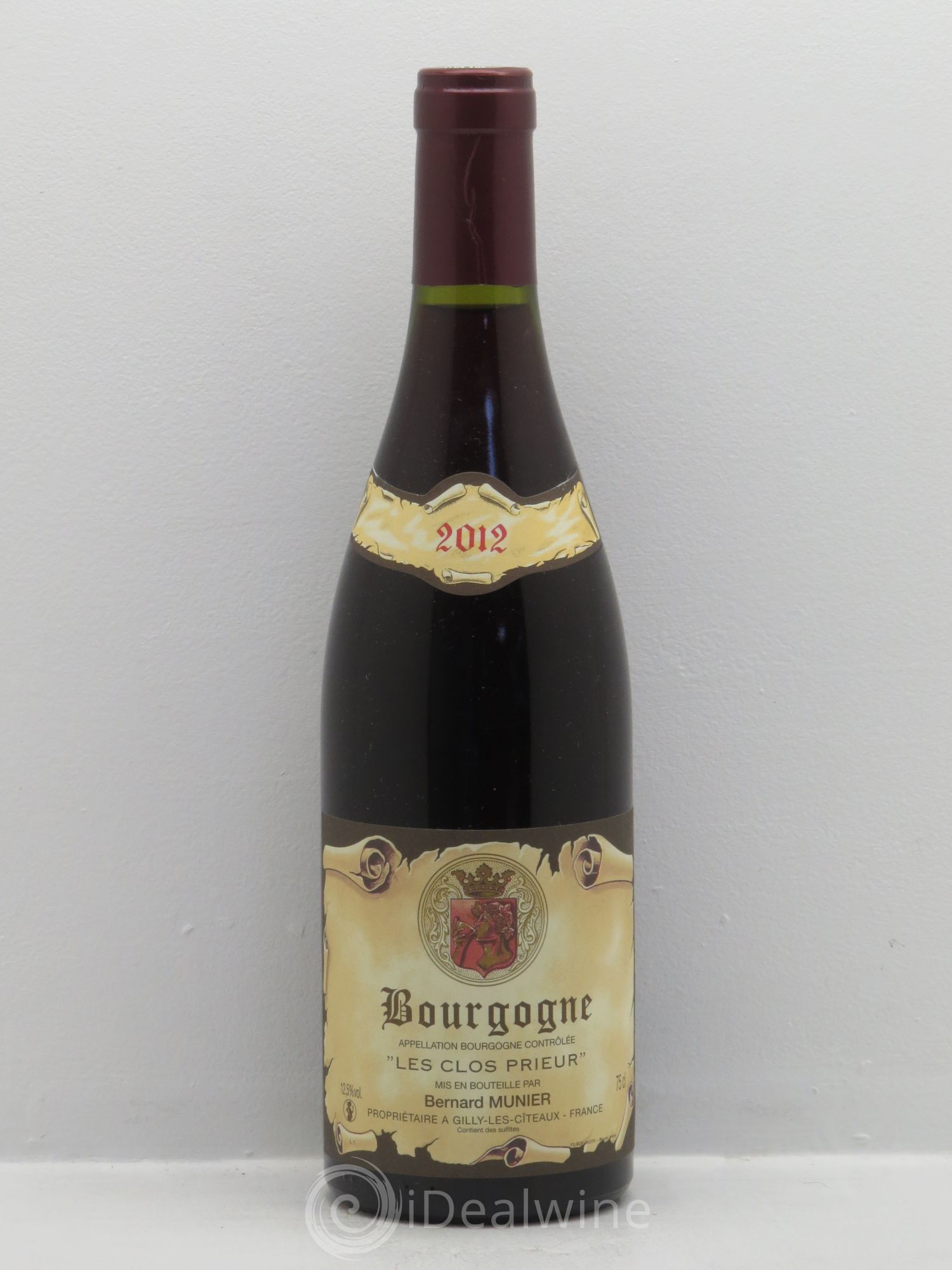 Bourgogne Les Clos Prieur Bernard Munier (sans prix de réserve) 2012 - Posten von 1 Flasche - 0