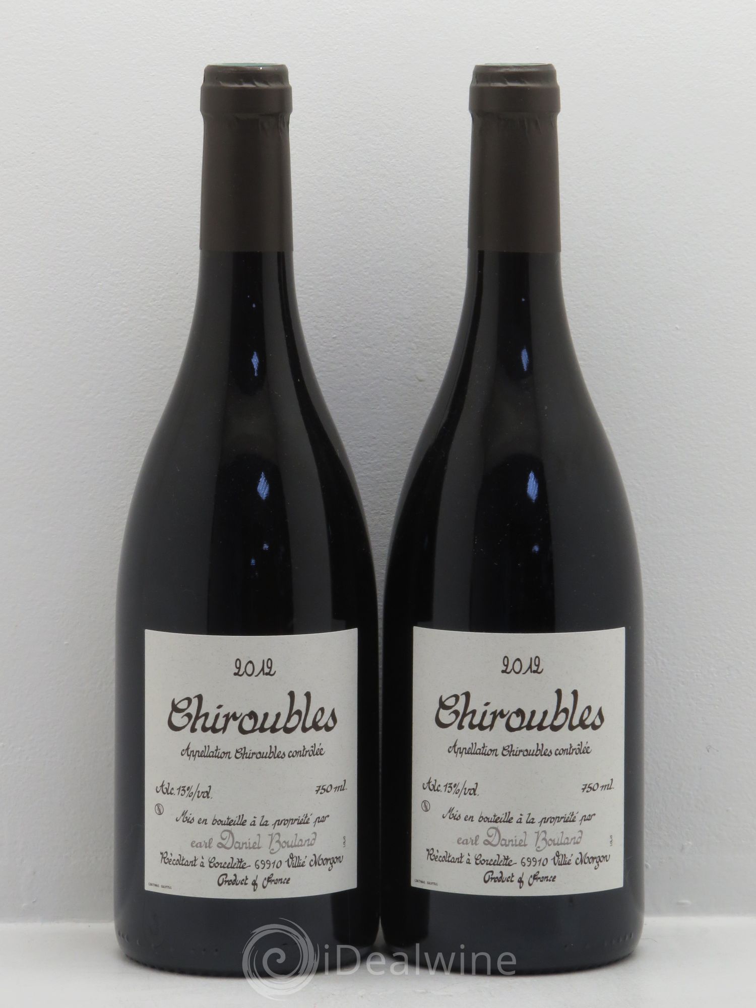 Chiroubles Daniel Bouland (Domaine) (sans prix de réserve) 2012 - Lot de 2 bouteilles - 0