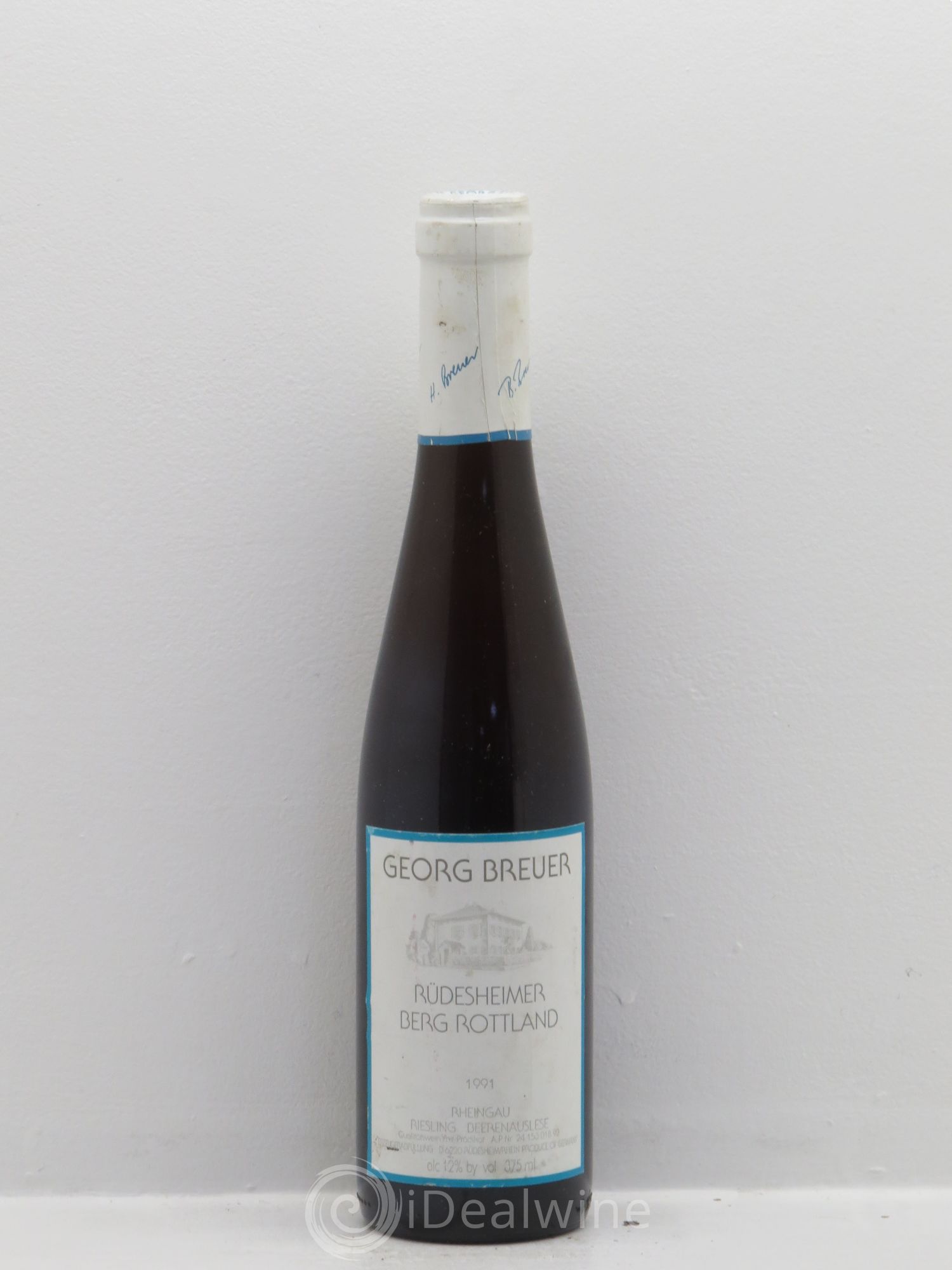 Allemagne Mosel-Saar Rheingau Rüdesheimer Berg Rottland Riesling Beerenauslese Breuer 1991 - Lot de 1 demi bouteille - 0