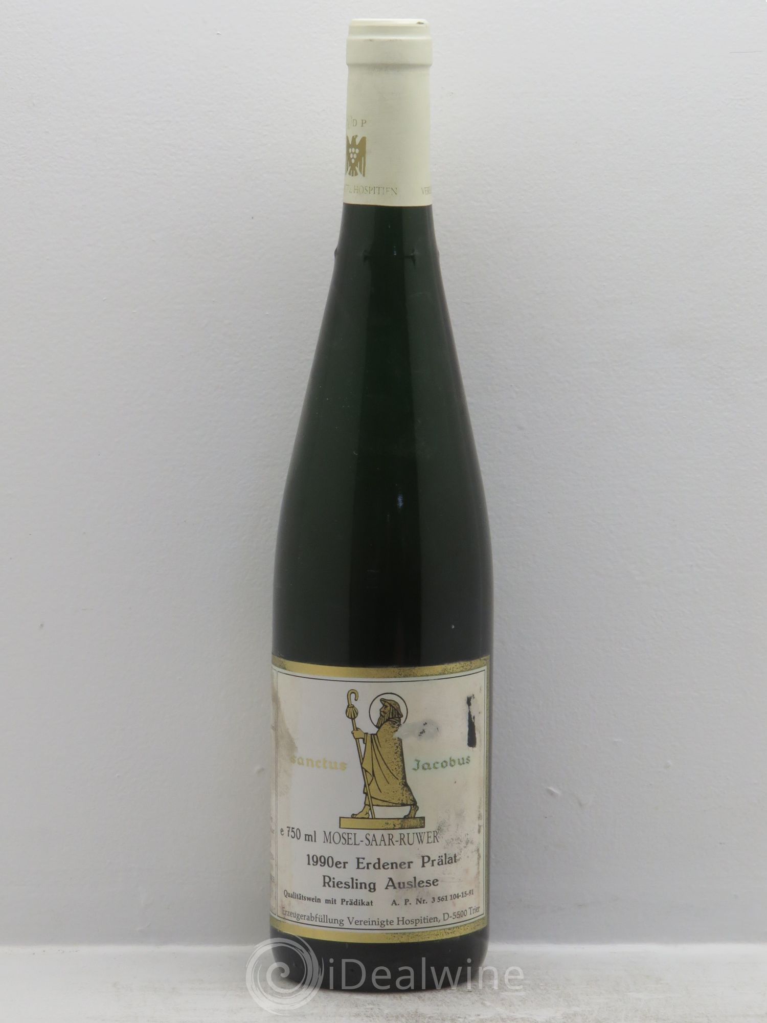 Riesling Mosel Erdener Prälat Riesling Auslese Vereinigte Hospitien 1990 - Posten von 1 Flasche - 0