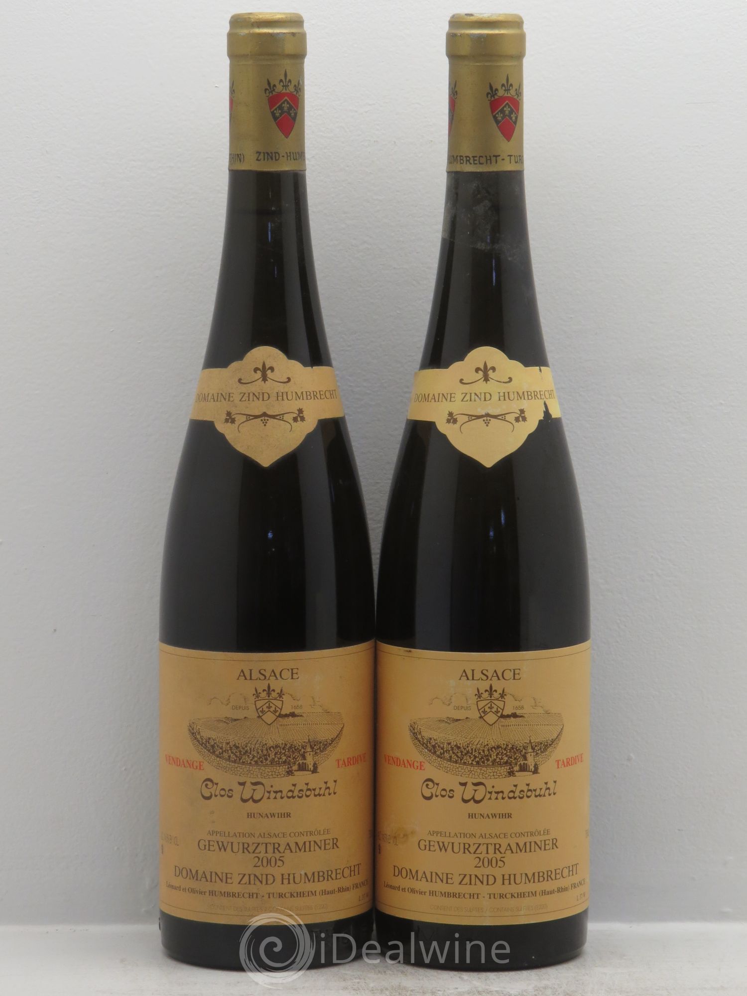 Alsace Gewurztraminer Vendanges Tardives Zind-Humbrecht (Domaine) Clos Windsbuhl 2005 - Lotto di 2 bottiglie - 0