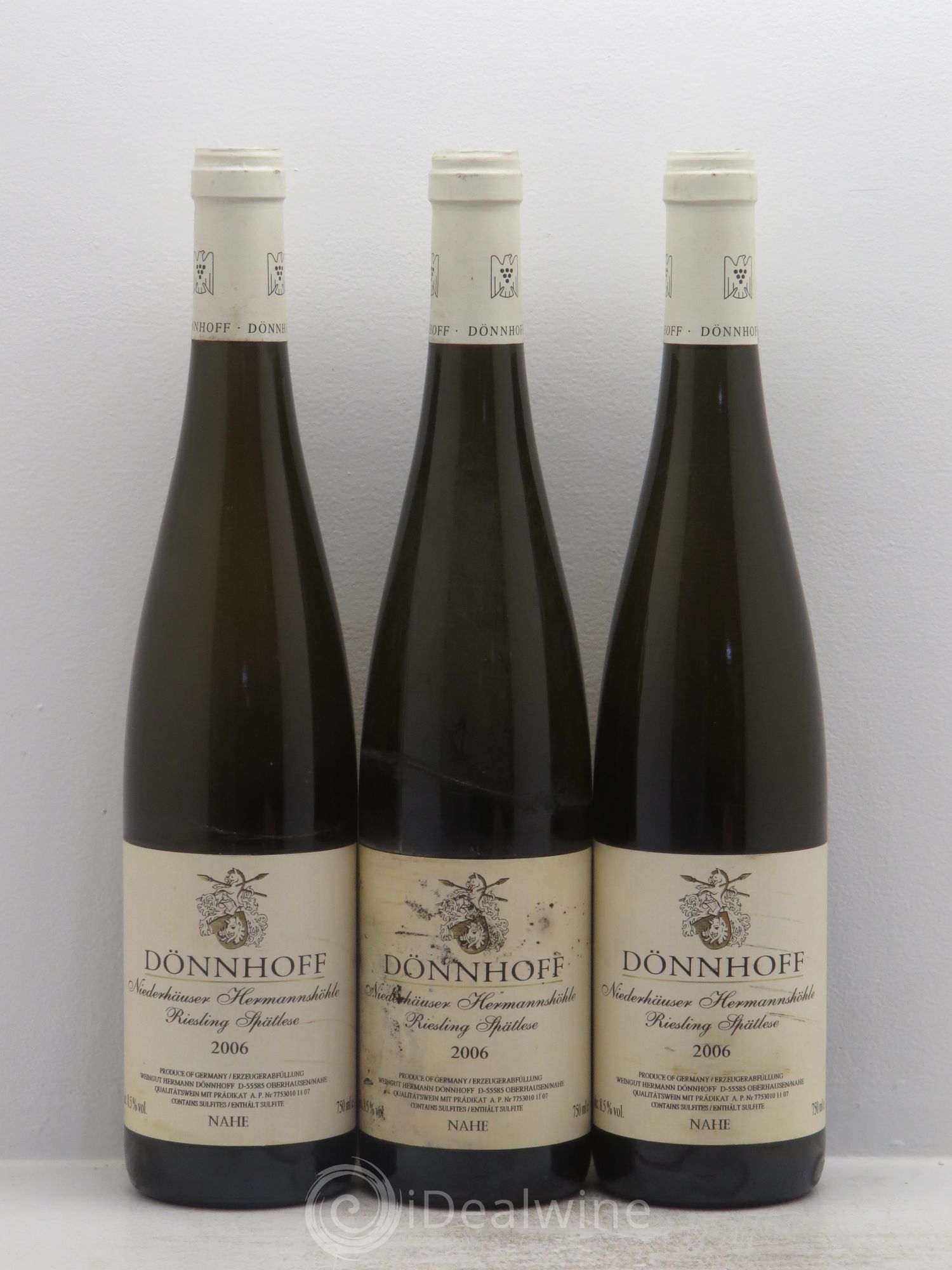 Riesling Nahe Niederhäuser Hermannshöhle Riesling Spätlese Dönnhoff 2006 - Posten von 3 Flaschen - 0
