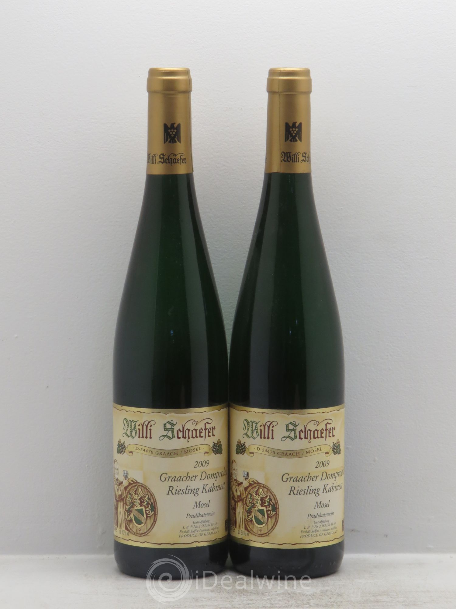 Riesling Mosel Graacher Domprobst Riesling Kabinett Willi Schaefer 2009 - Lotto di 2 bottiglie - 0