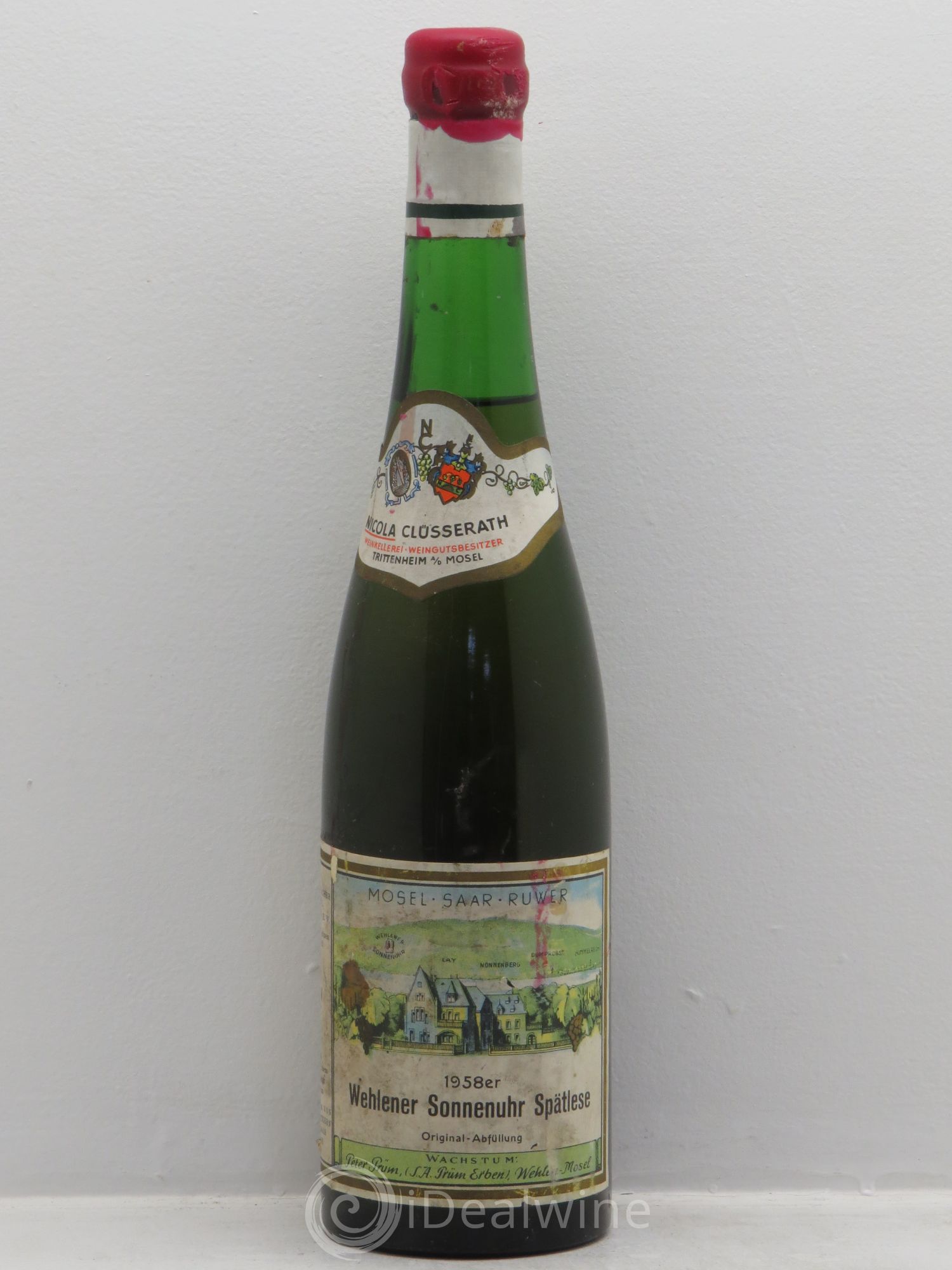Riesling Mosel Wehlener Sonnenuhr Riesling Spätlese Peter Prüm 1958 - Posten von 1 Flasche - 0