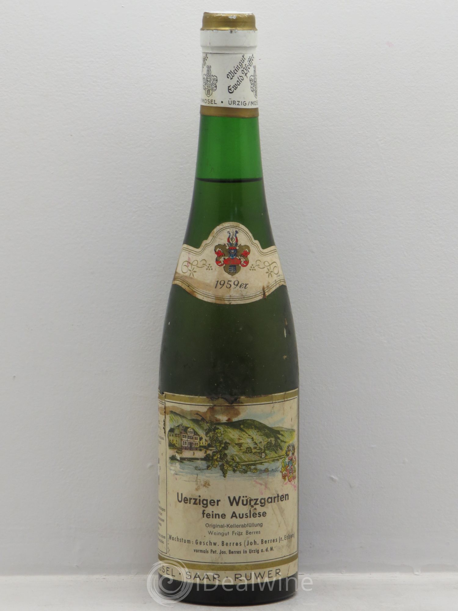 Riesling Mosel Verziger Würzgarten Riesling feine Auslese Berres 1959 - Posten von 1 Flasche - 0