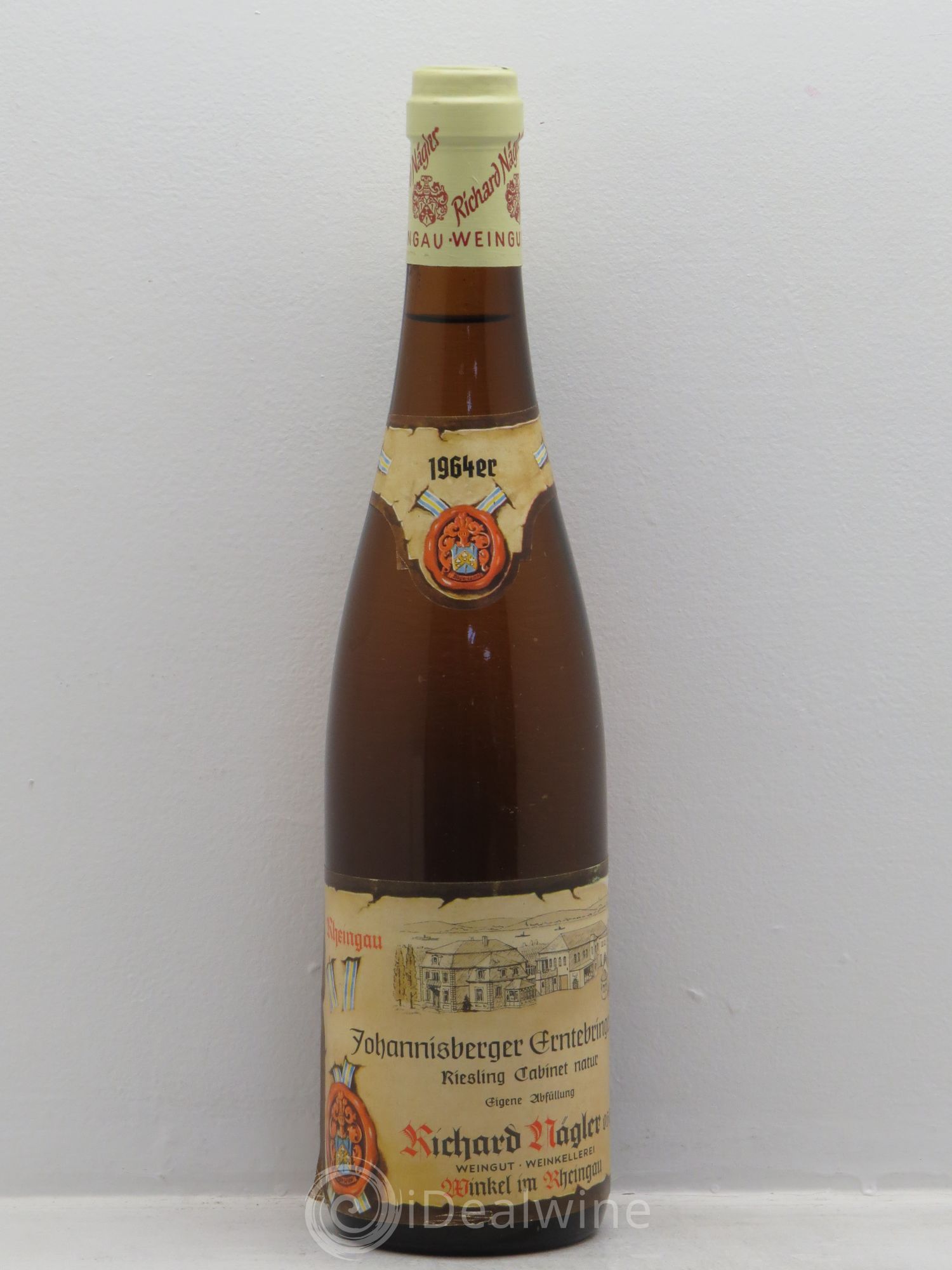 Riesling Rheingau Johannisberger Erntebringer Riesling Cabinet natur Richard Nägle 1964 - Posten von 1 Flasche - 0