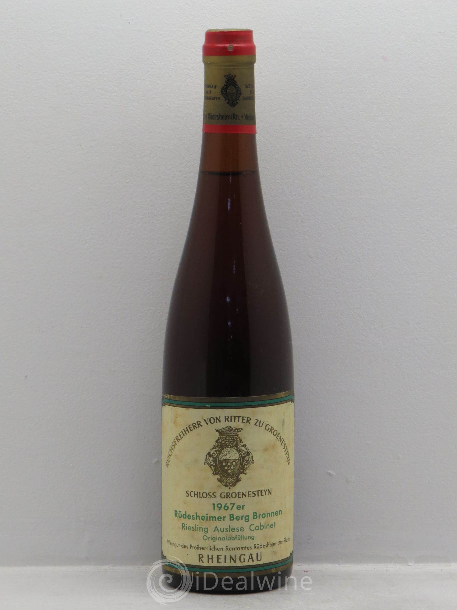 Riesling Rheingau Rüdesheimer Berg Bronnen Riesling Auslese Cabinet Schloss Groenesteyn 1967 - Posten von 1 Flasche - 0