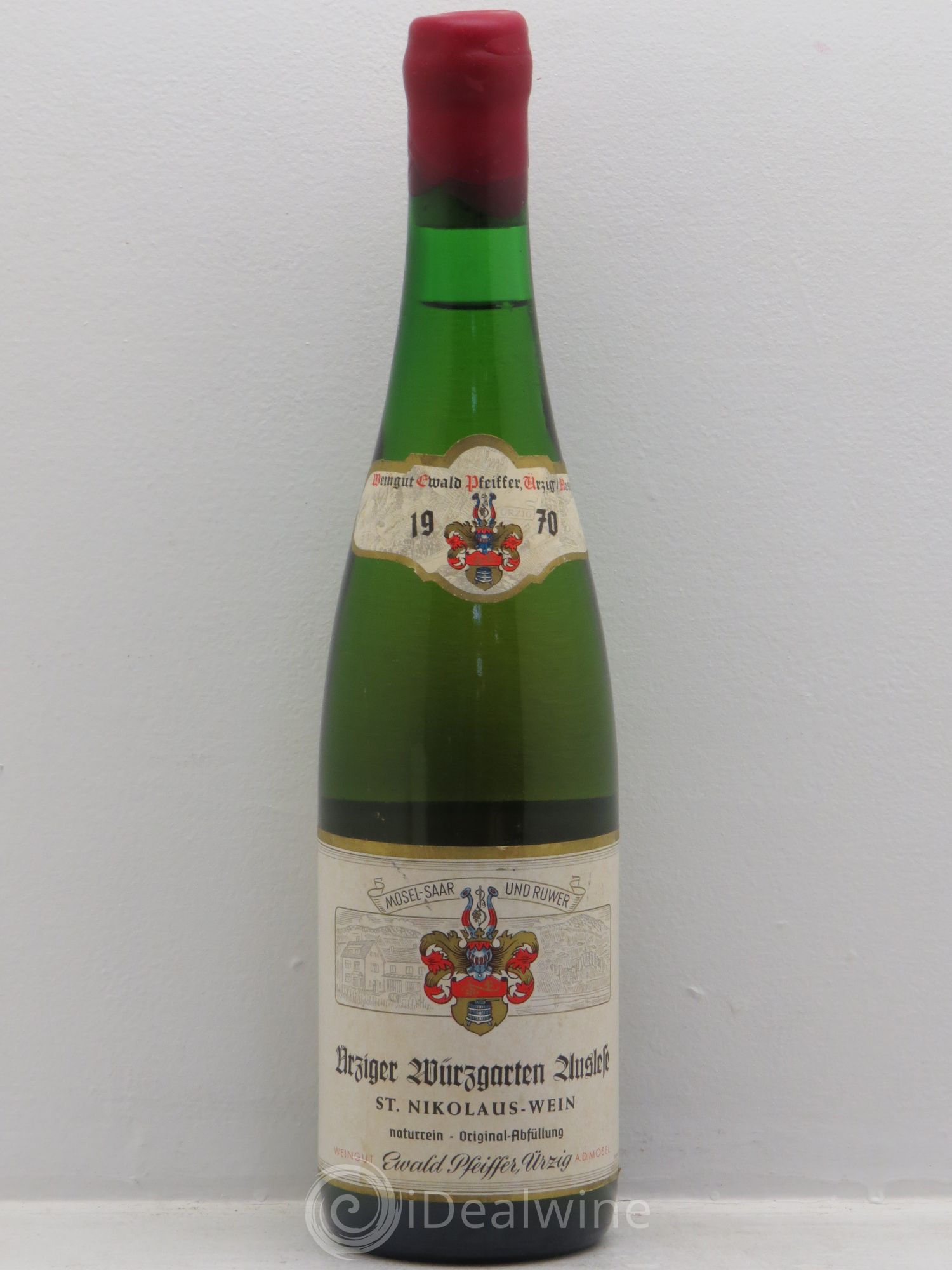 Riesling Mosel Ürziger Würzgarten Riesling Auslese St. Nikolaus-Wein Pfeiffer 1970 - Lotto di 1 bottiglia - 0