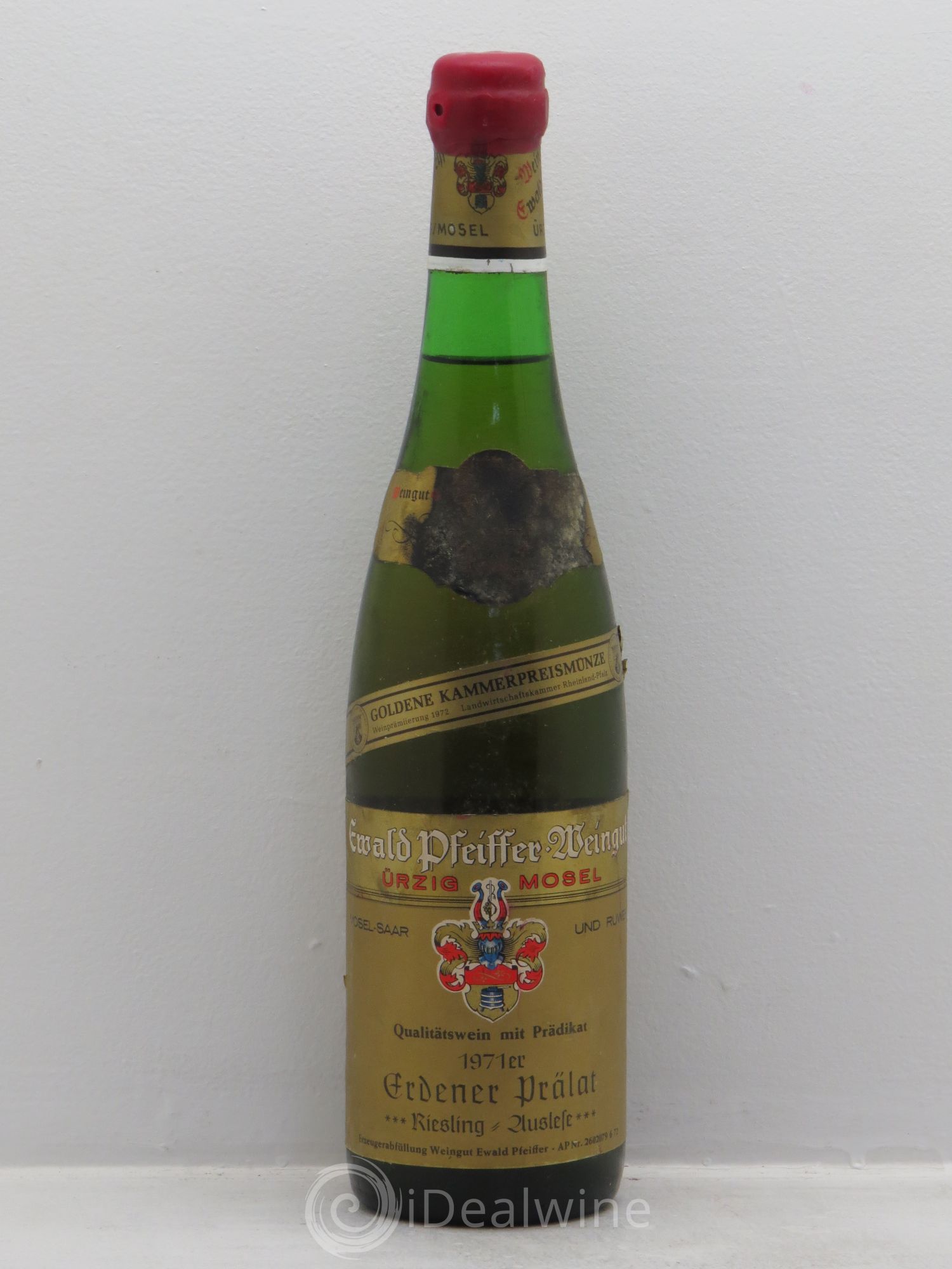 Riesling Mosel Erdener Prälat Riesling Auslese *** Pfeiffer 1971 - Posten von 1 Flasche - 0