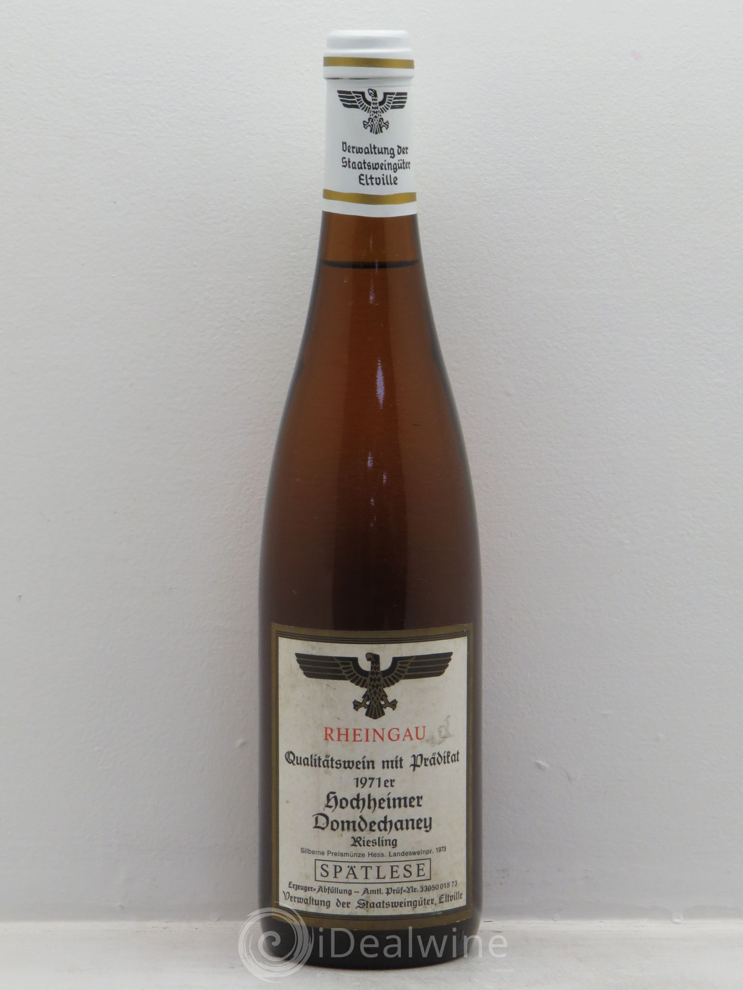 Riesling Rheingau Hochheimer Domdechaney Riesling Spätlese Staatsweingüter Eltville 1971 - Lotto di 1 bottiglia - 0