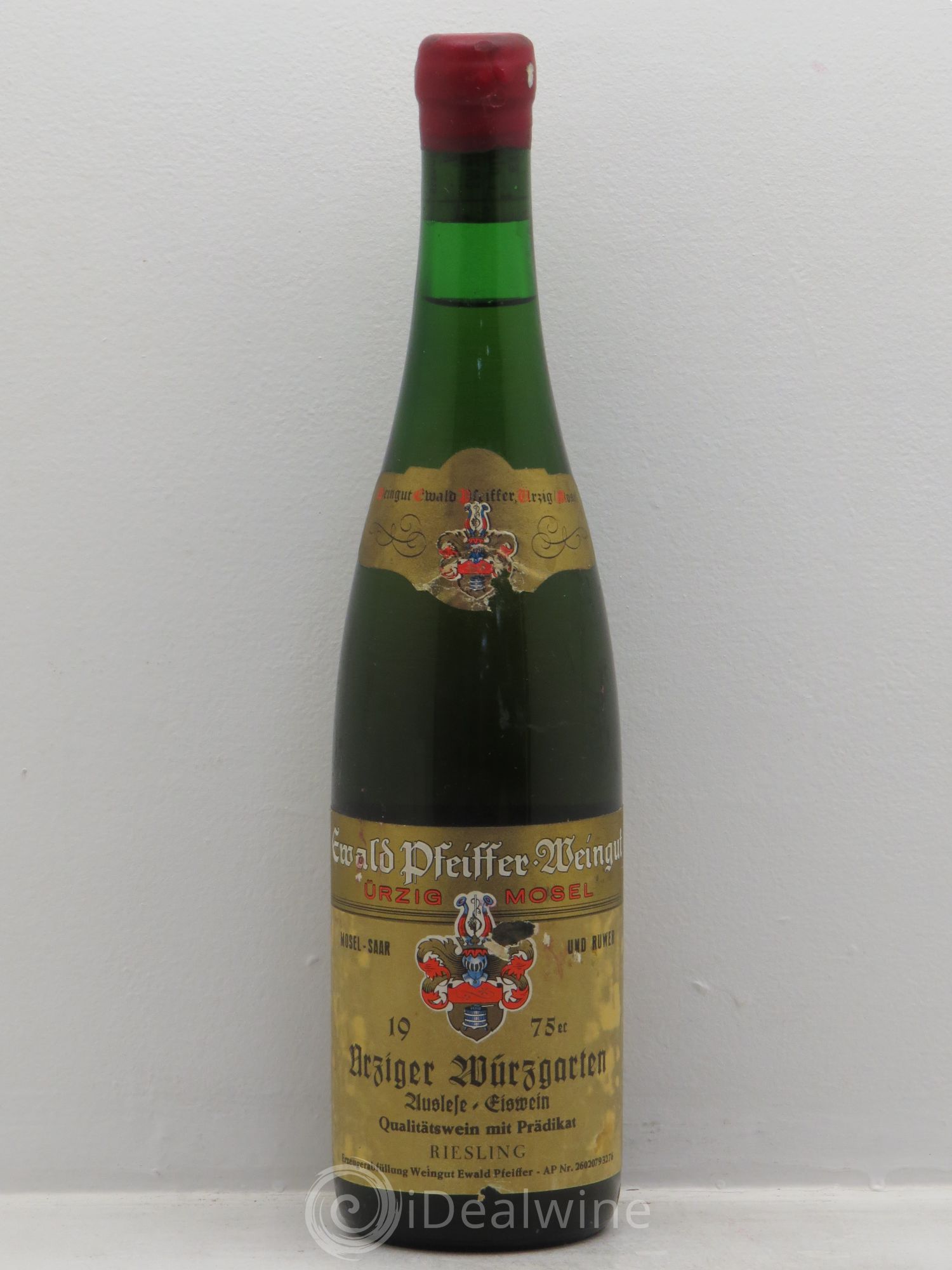 Riesling Mosel Ürziger Würzgarten Riesling Auslese-Eiswein Pfeiffer 1975 - Posten von 1 Flasche - 0