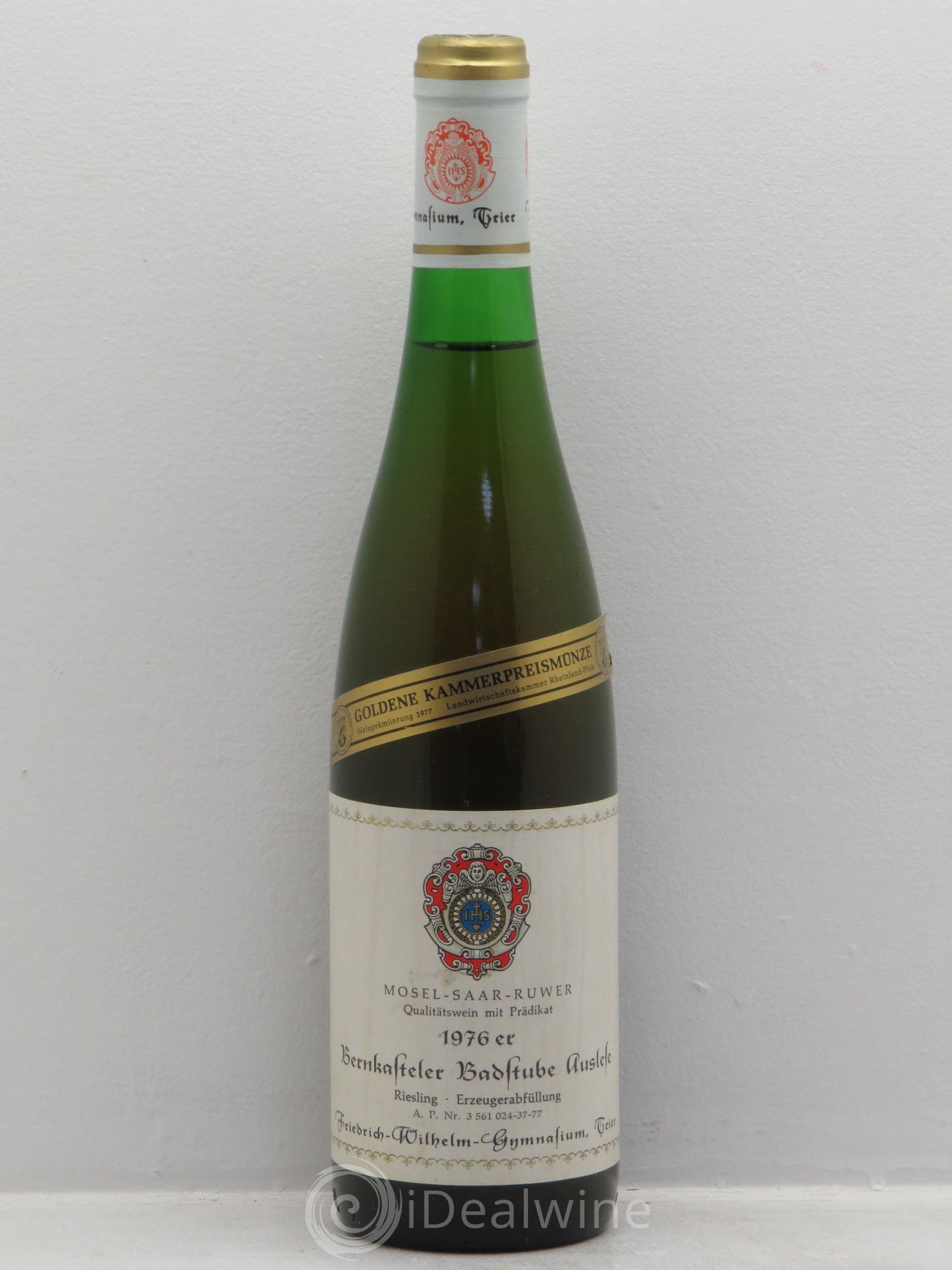 Riesling Mosel Bernkasteler Badstube Riesling Auslese Friedrich-Wilhelm-Gymnasium 1976 - Posten von 1 Flasche - 0