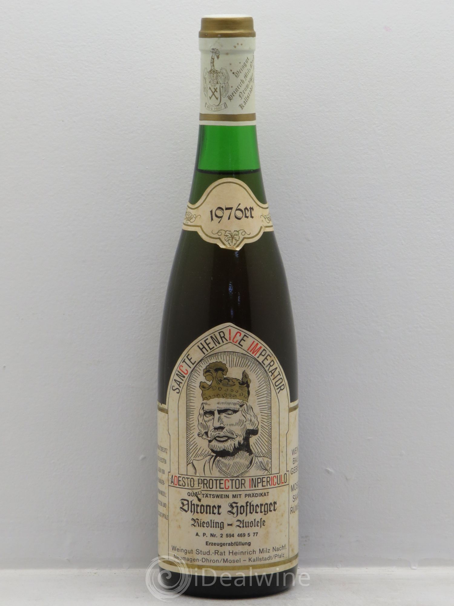 Riesling Mosel Drohner Hofberger Riesling Auslese Milz Heinrich 1976 - Lotto di 1 bottiglia - 0