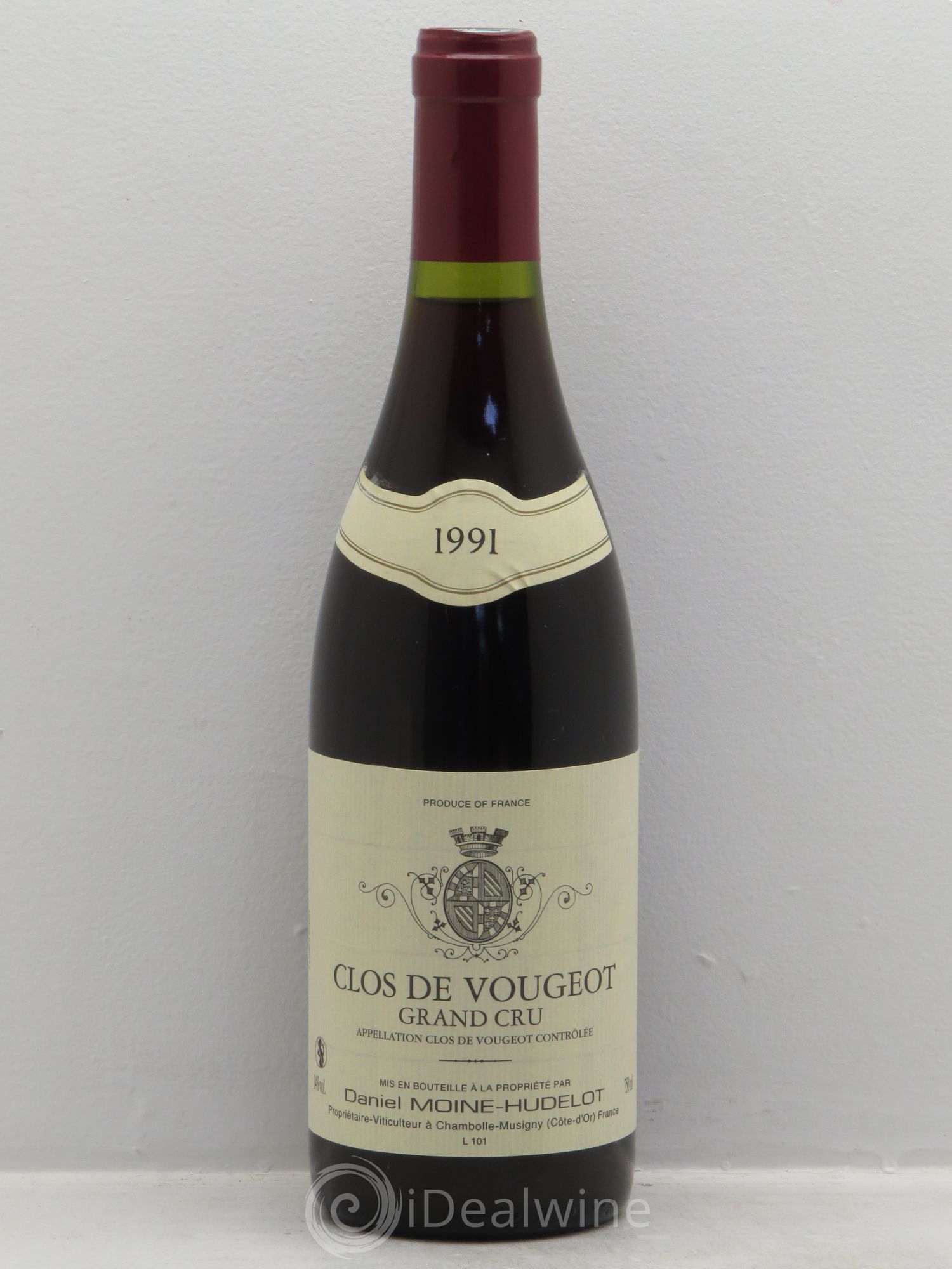Clos de Vougeot Grand Cru Moine-Hudelot 1991 - Lot de 1 bouteille - 0