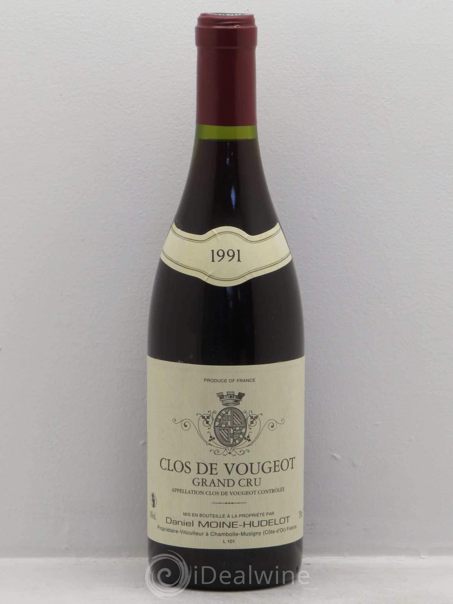 Clos de Vougeot Grand Cru Moine-Hudelot 1991 - Lot de 1 bouteille - 0