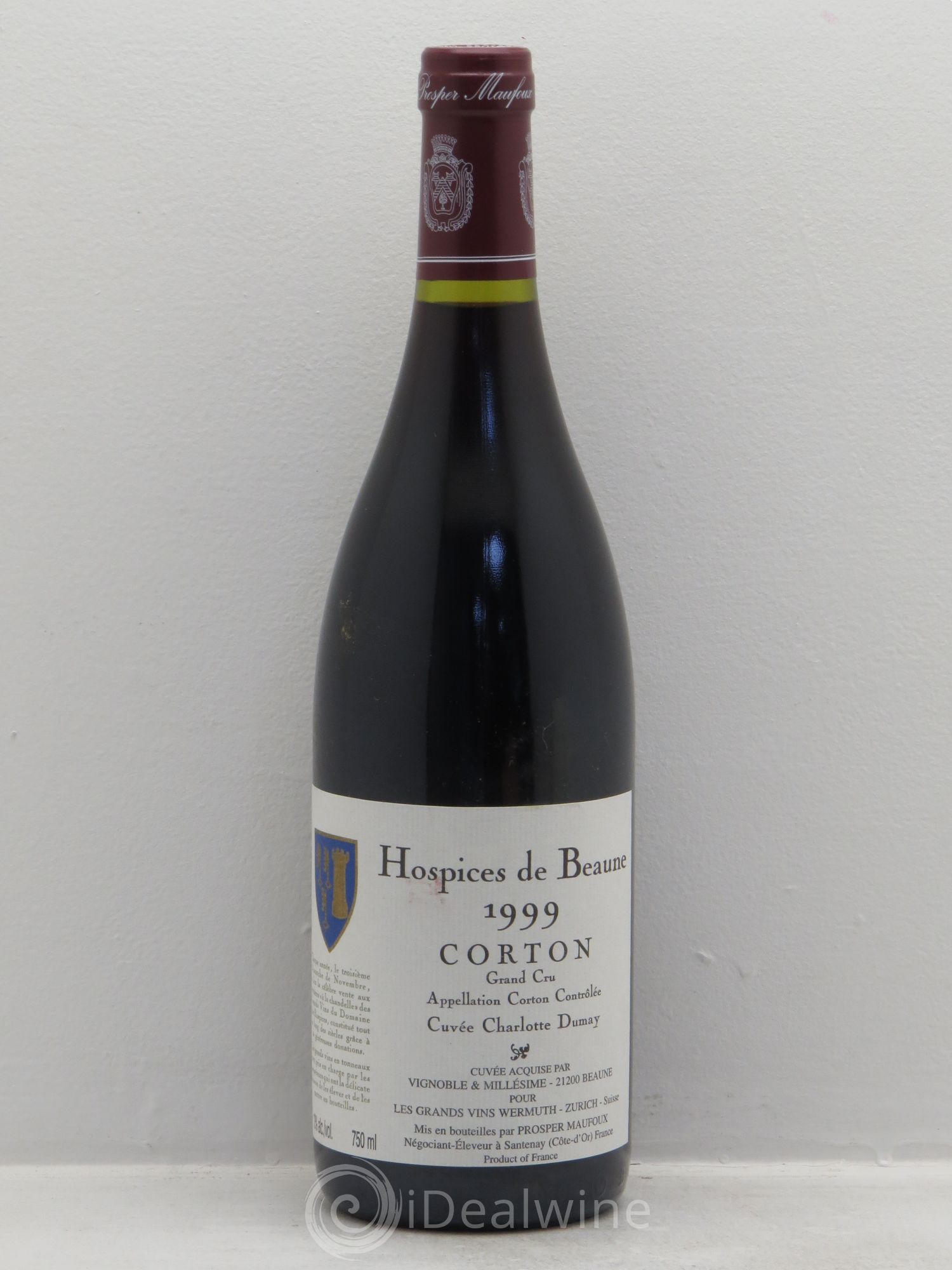 Corton Grand Cru Cuvée Charlotte Dumay Prosper Maufaux 1999 - Posten von 1 Flasche - 0