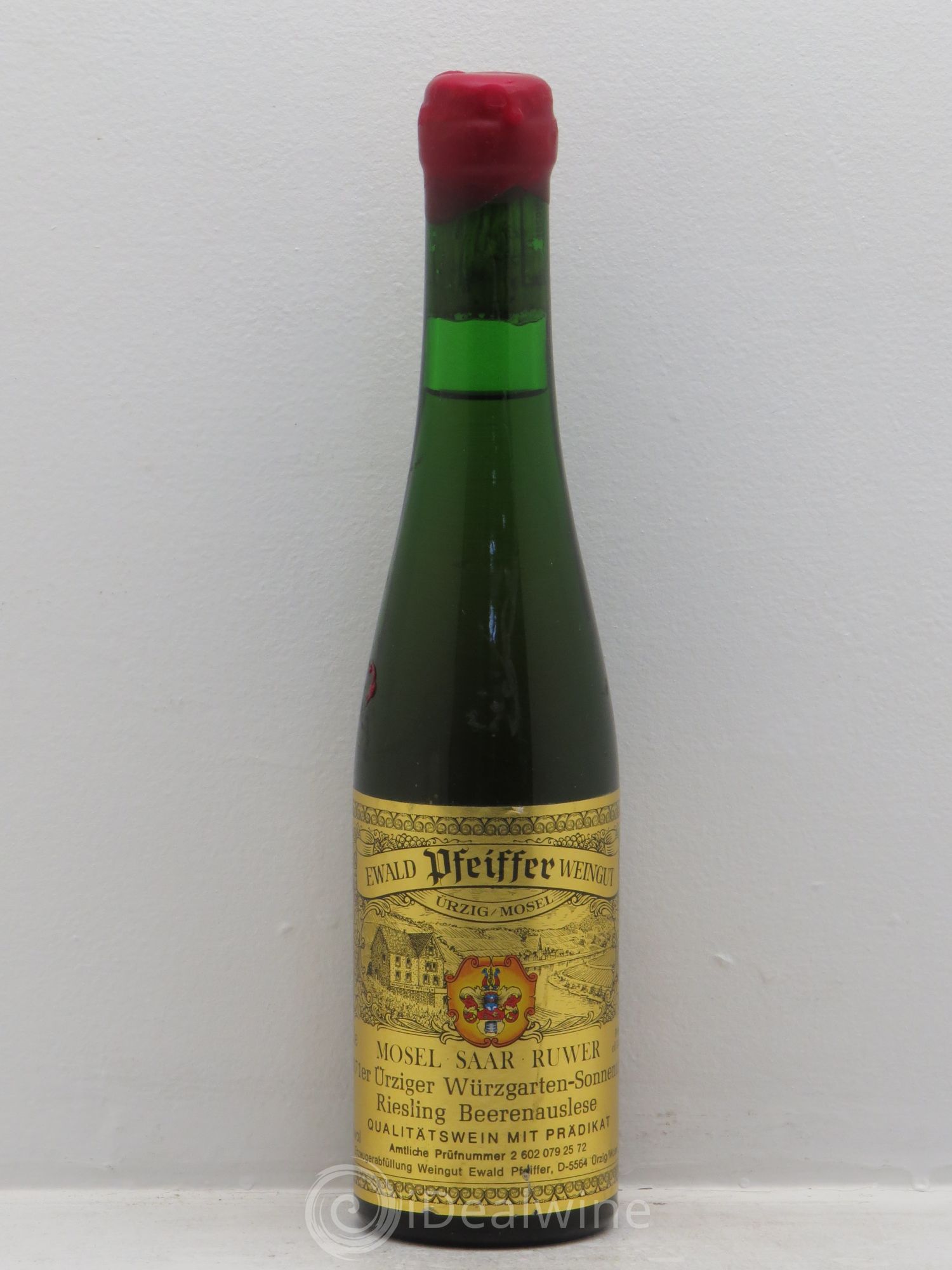 Riesling Mosel Urziger Wursgarten Sonnenhur Riesling Beerenauslese Pfeiffer 1971 - Posten von 1 Demi-Flasche - 0