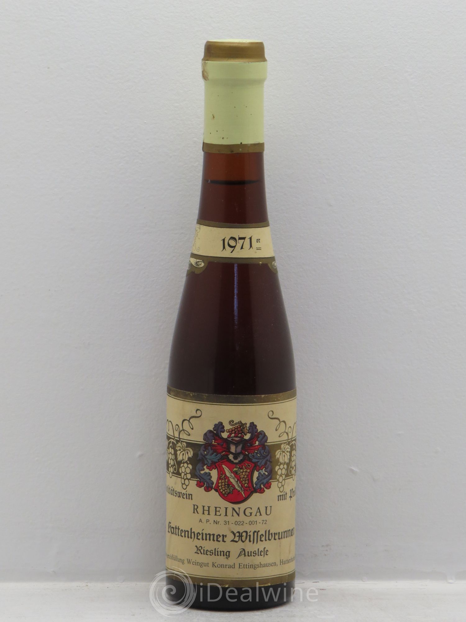 Riesling Rheingau Hattenheimer Wisselbrunnen Riesling Auslese Ettinghausen 1971 - Lotto di 1 mezza bottiglia - 0
