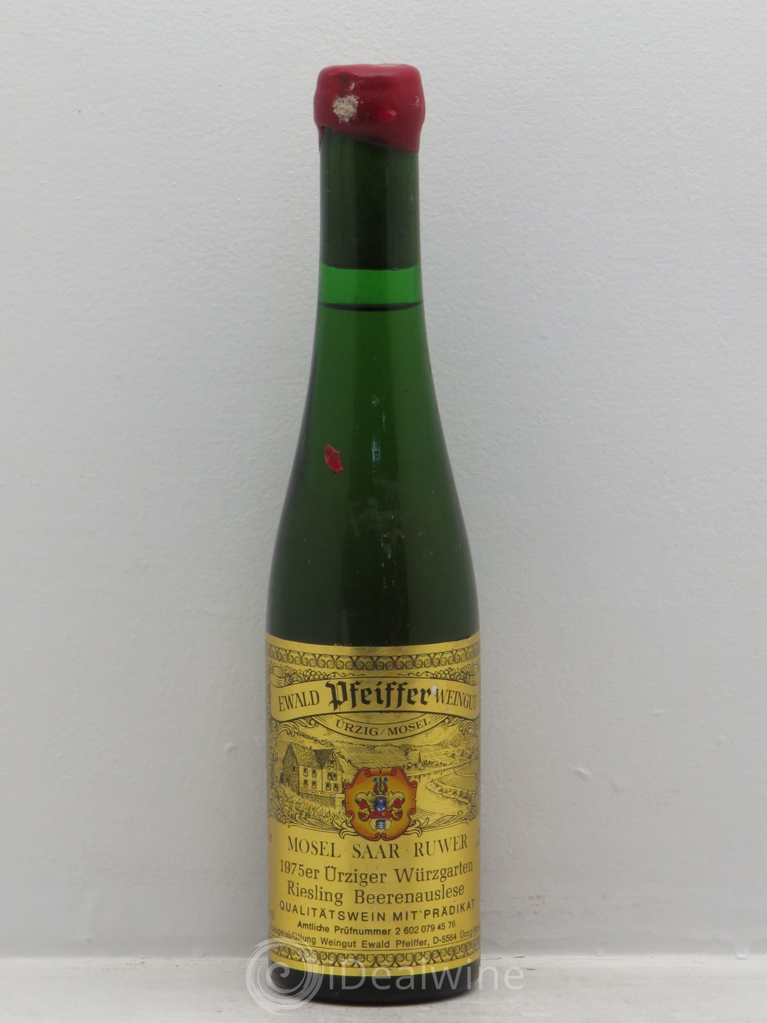 Riesling Mosel Ürziger Würzgarten Riesling Beerenauslese Pfeiffer 1975 - Posten von 1 Demi-Flasche - 0