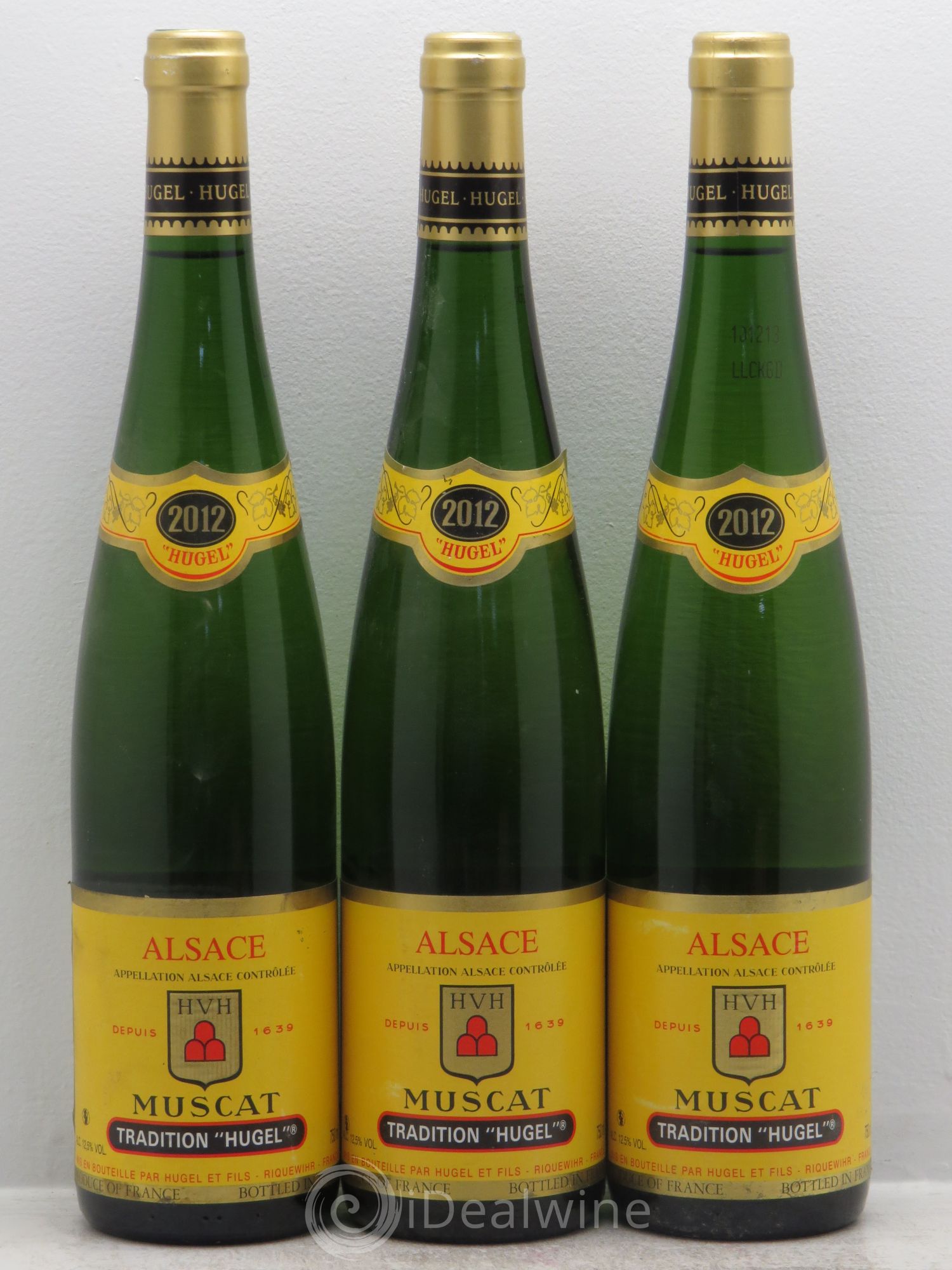 Muscat Tradition Hugel (sans prix de réserve) 2012 - Posten von 3 Flaschen - 0