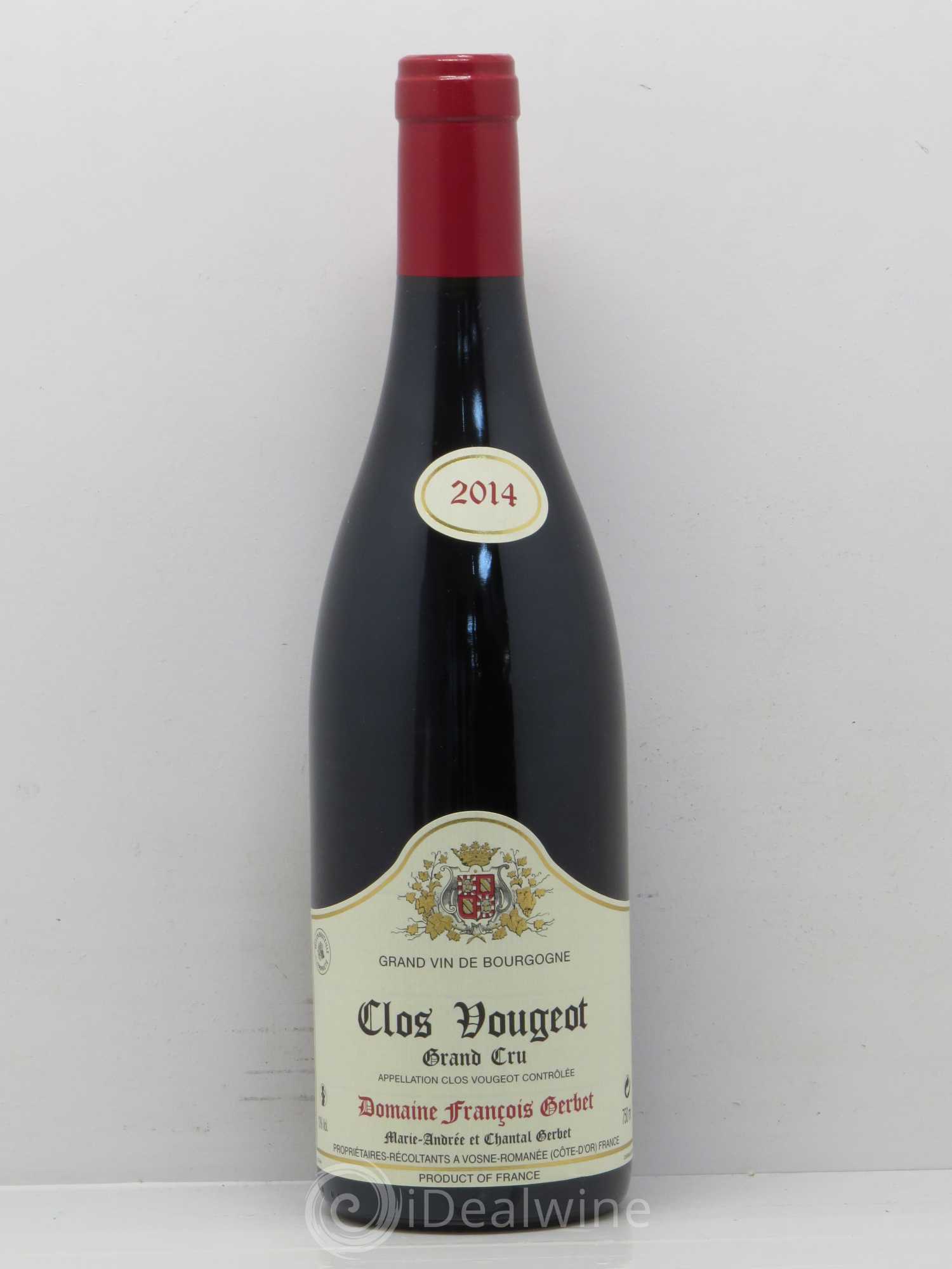 Clos de Vougeot Grand Cru François Gerbet 2014 - Lot de 1 bouteille - 0