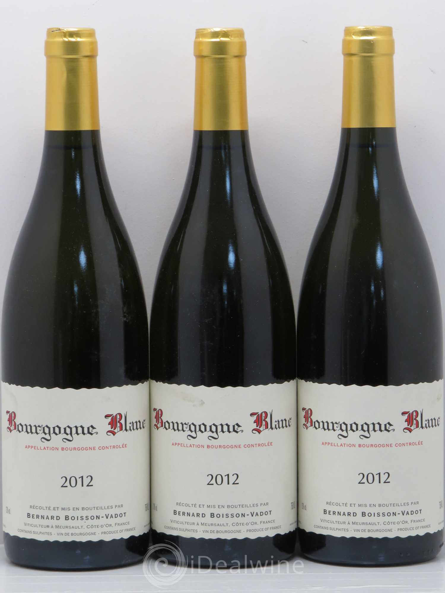 Bourgogne Boisson-Vadot (Domaine) 2012 - Lot de 3 bouteilles - 0