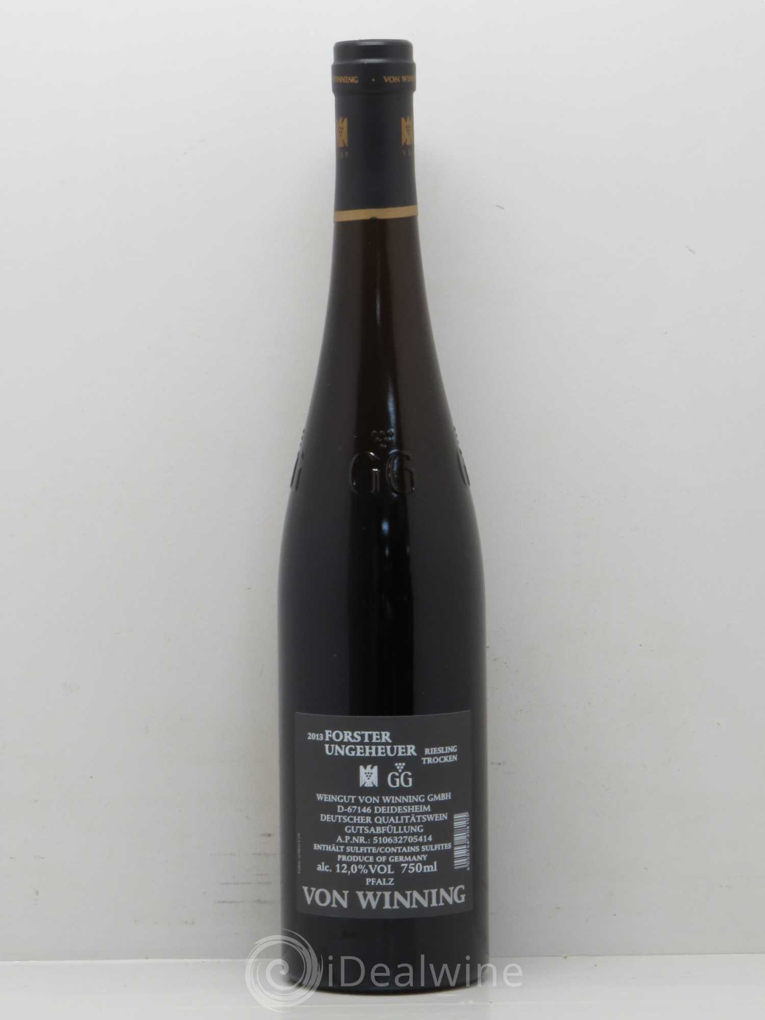 Allemagne Mosel-Saar Pfalz Ungeheuer Riesling Trocken GG  von Winning 2013 - Posten von 1 Flasche - 1