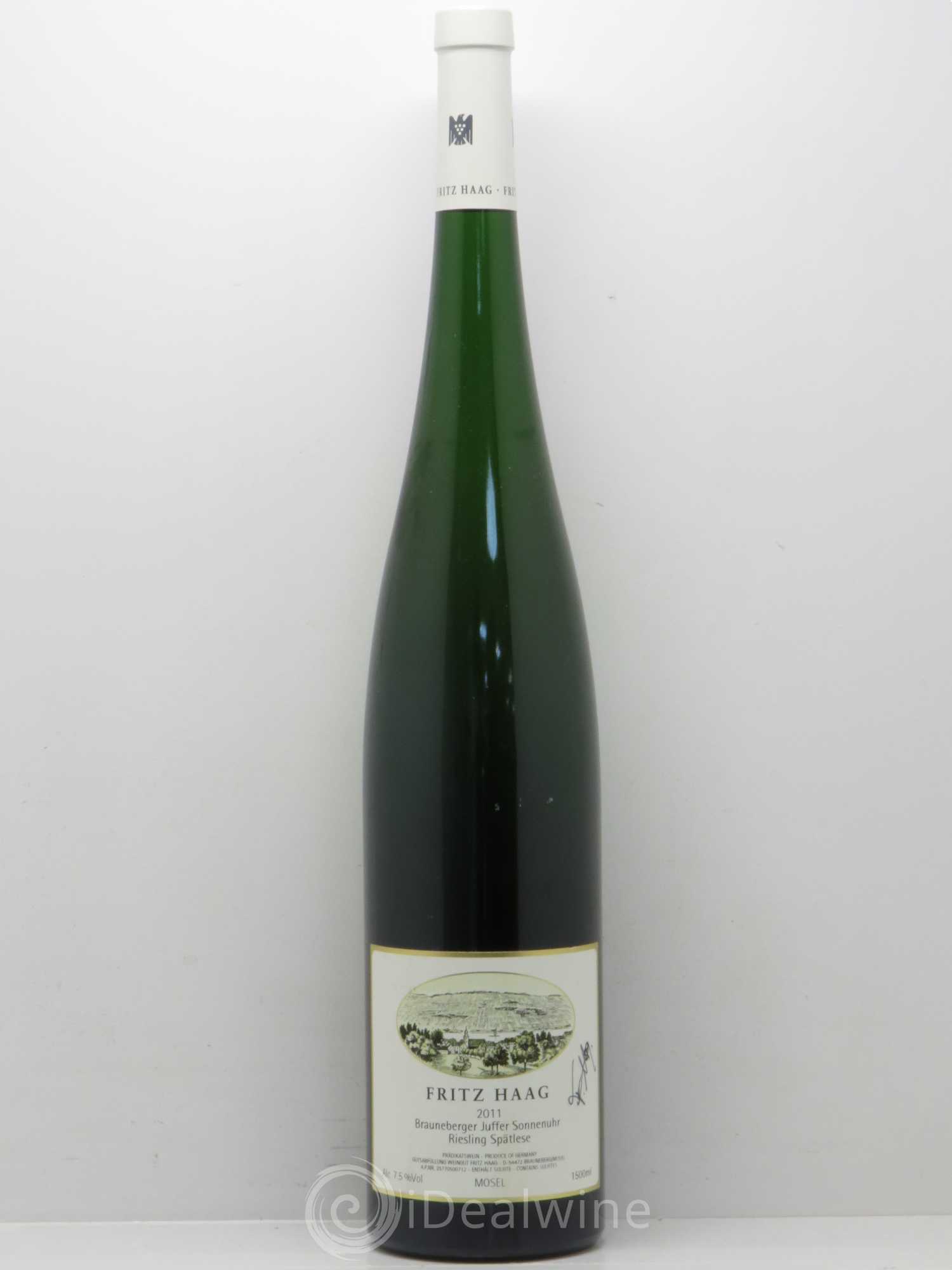 Allemagne Rheingau Brauneberger Juffer-Sonnenuhr Riesling Spätlese Fritz Haag 2011 - Posten von 1 Magnum - 0