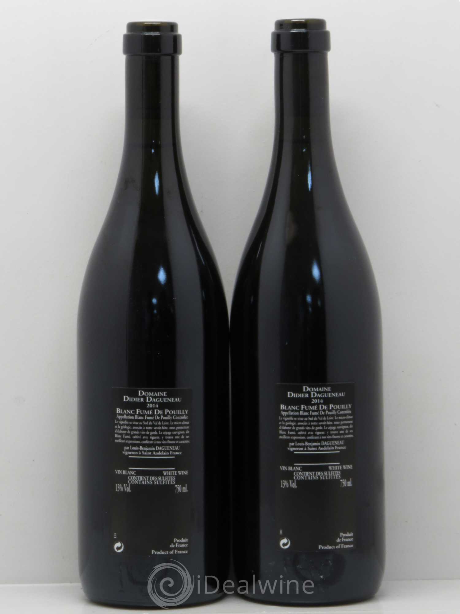 Vin de France (anciennement Pouilly-Fumé) Silex Dagueneau (Domaine Didier - Louis-Benjamin) 2014 - Lot de 2 bouteilles - 1