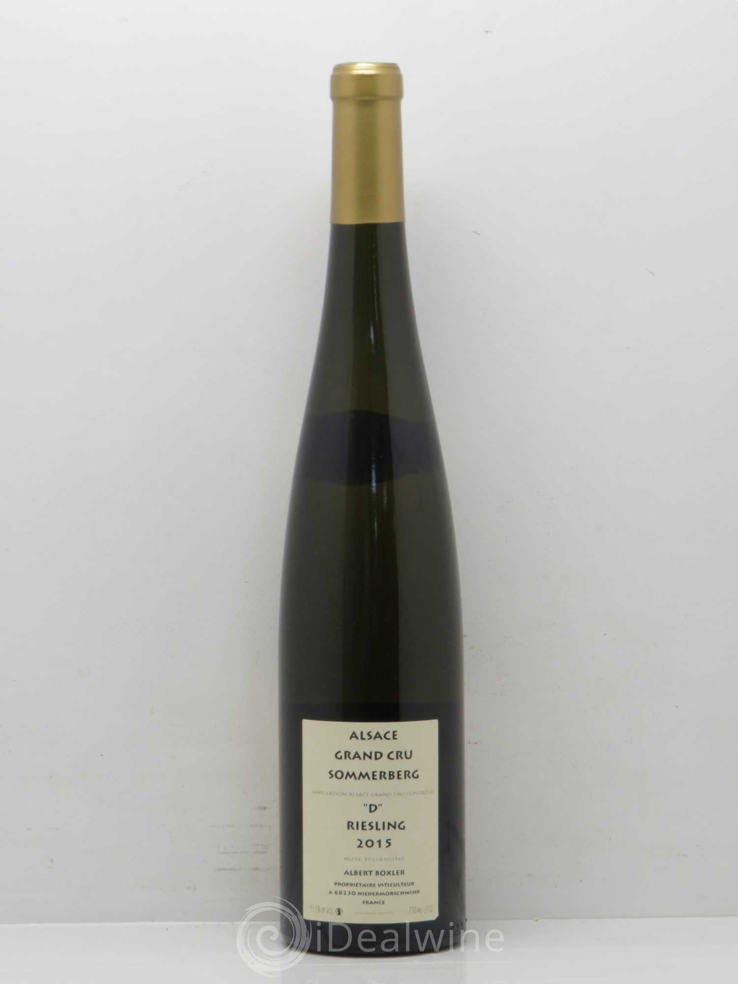 Riesling Grand Cru Sommerberg cuvée D Boxler 2015 - Posten von 1 Flasche - 1