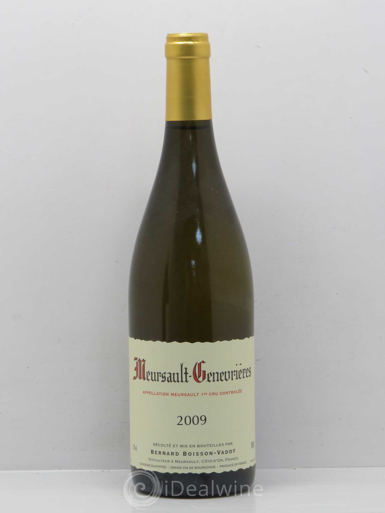 Meursault 1er Cru Genevrières Boisson-Vadot (Domaine) 2009 - Lot de 1 bouteille - 0