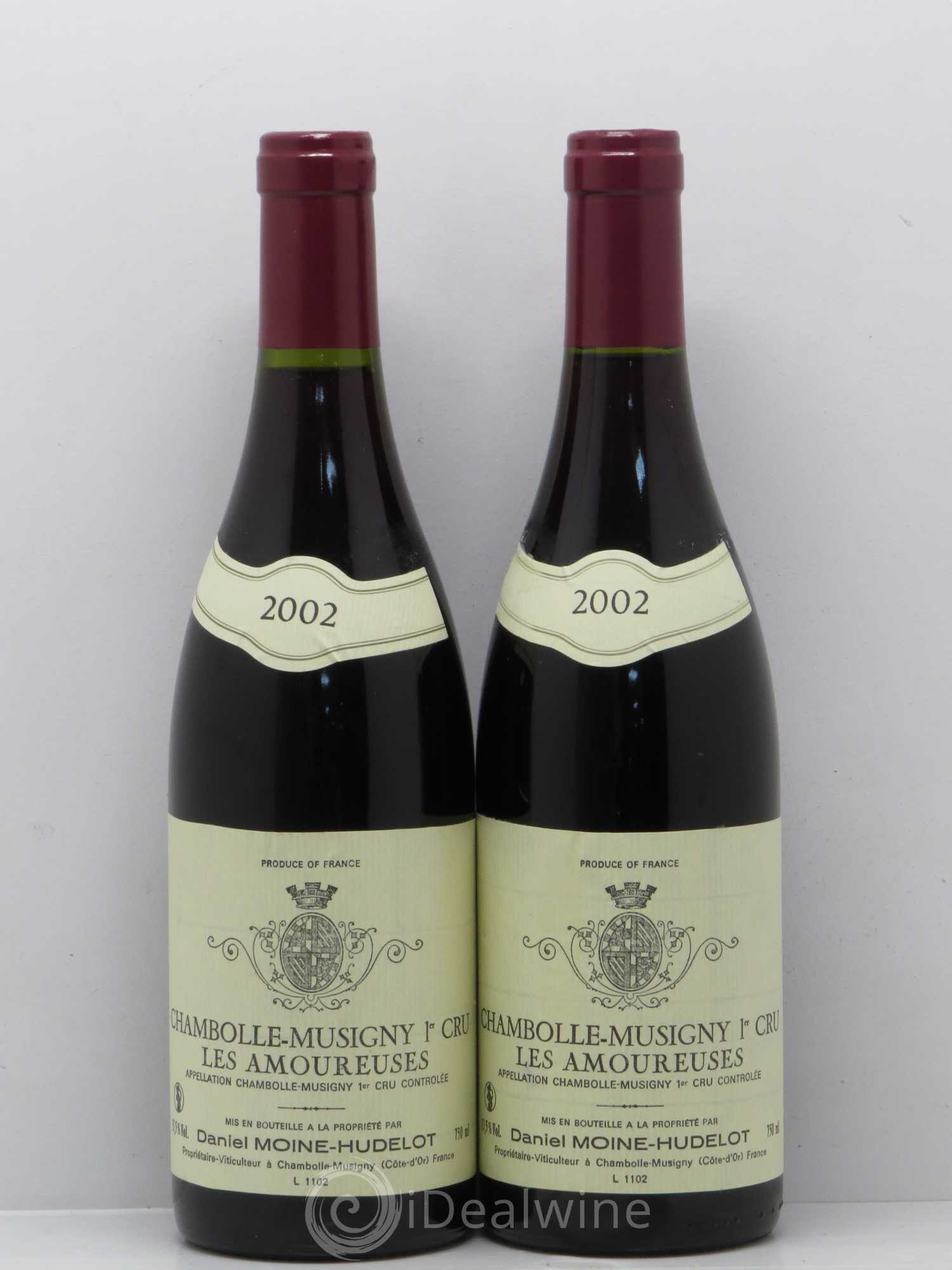 Chambolle-Musigny 1er Cru Les Amoureuses Moine-Hudelot (Domaine) 2002 - Lot of 2 bottles - 0