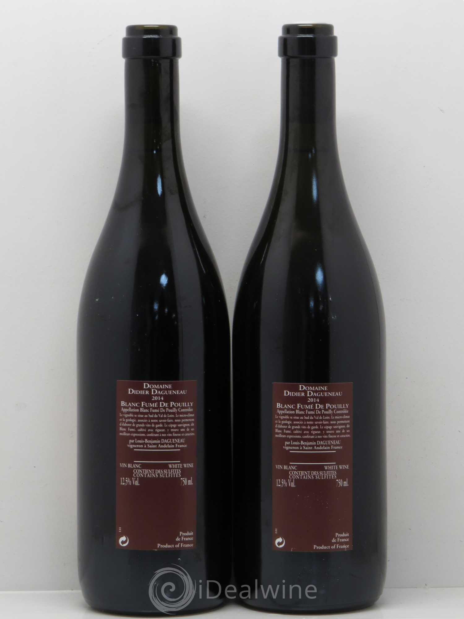 Vin de France (anciennement Pouilly-Fumé) Pur Sang Dagueneau (Domaine Didier - Louis-Benjamin) 2014 - Lot de 2 bouteilles - 1