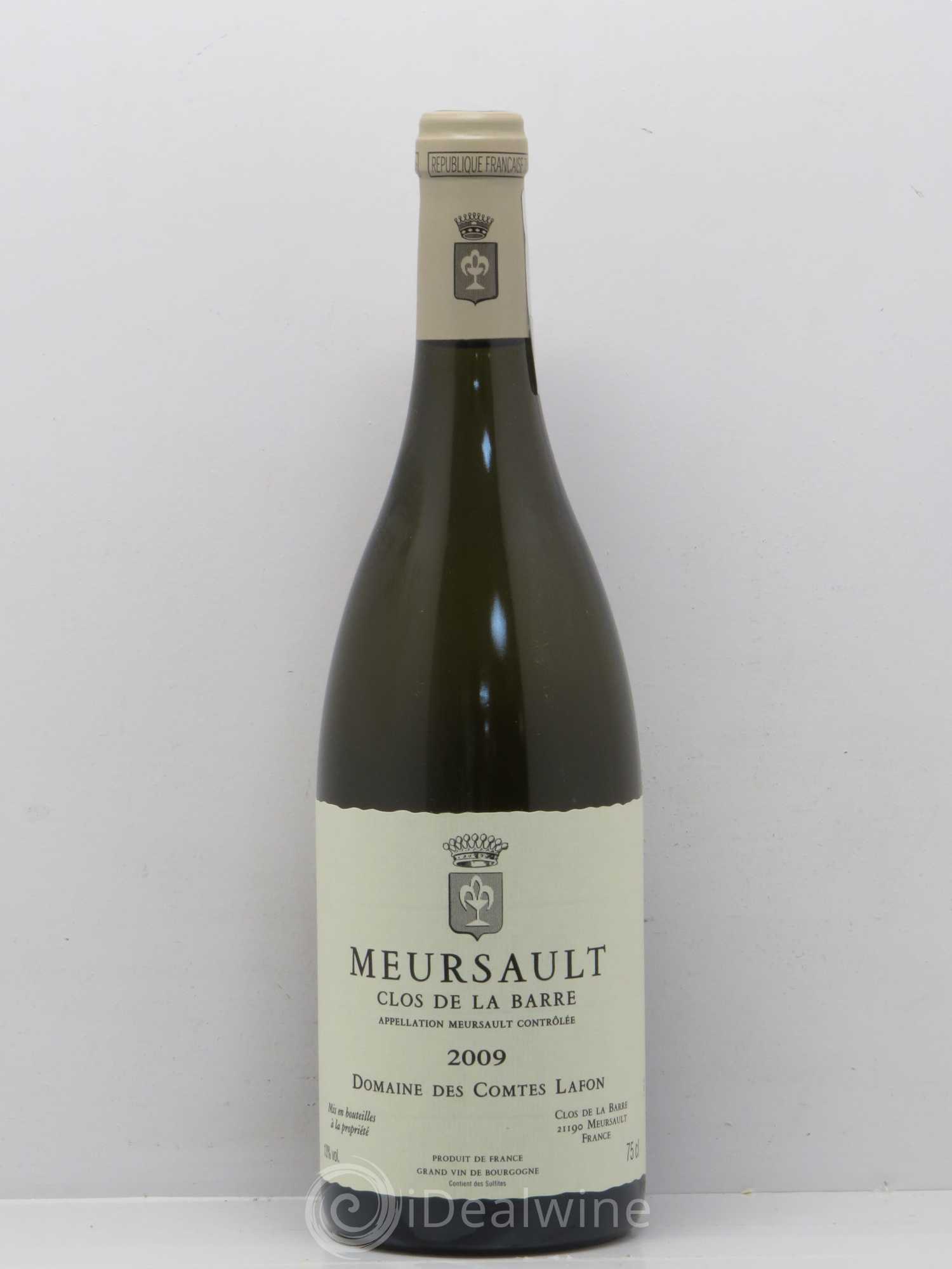 Meursault Clos de la Barre Comtes Lafon (Domaine des) 2009 - Lot de 1 bouteille - 0