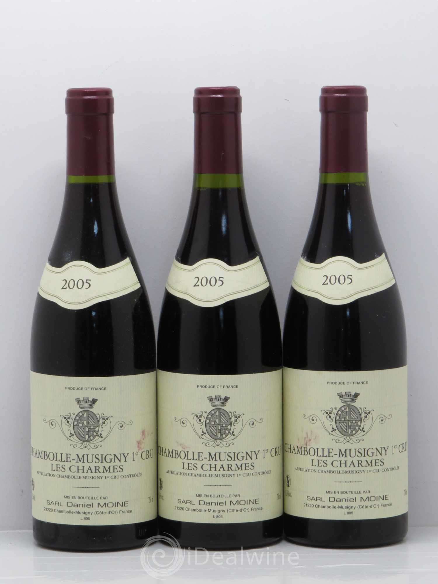 Chambolle-Musigny 1er Cru Les charmes Domaine Moine-Hudelot 2005 - Posten von 3 Flaschen - 0
