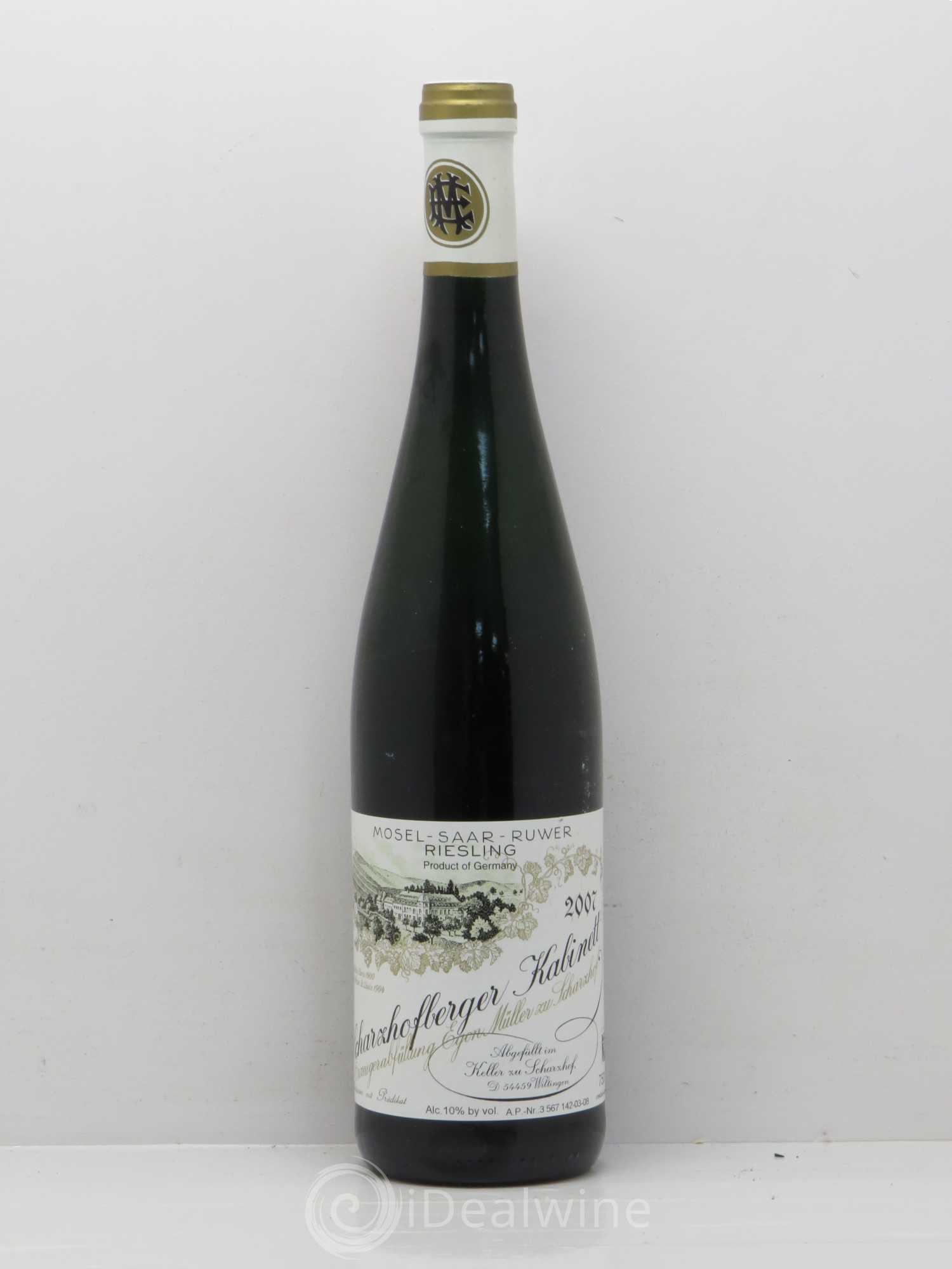 Riesling Scharzhofberger Kabinett Egon Muller 2007 - Lot de 1 bouteille - 0