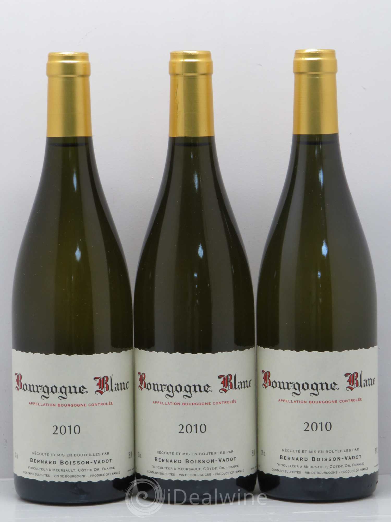 Bourgogne Boisson-Vadot (Domaine) 2010 - Posten von 3 Flaschen - 0