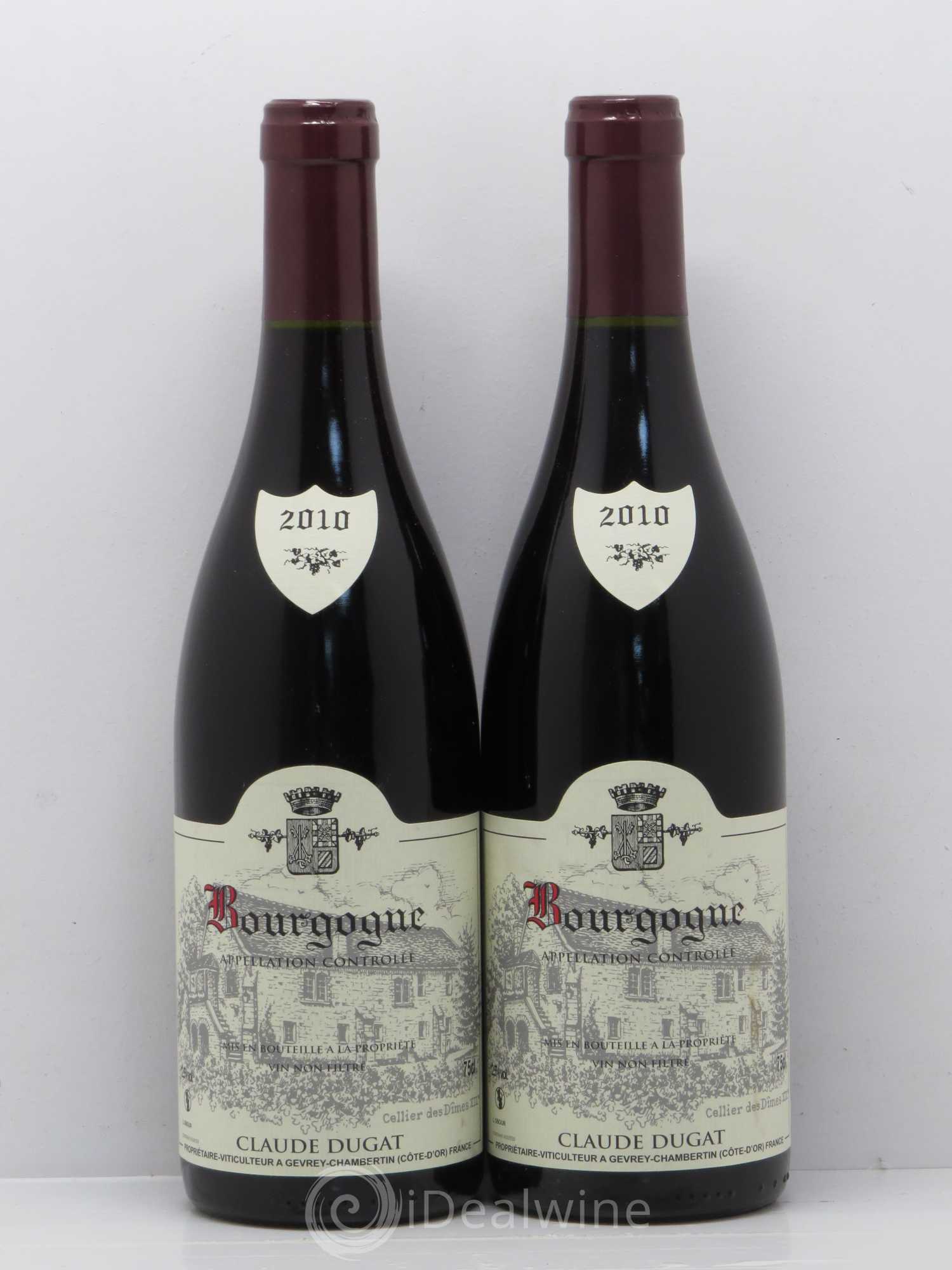 Bourgogne Claude Dugat 2010 - Lot de 2 bouteilles - 0