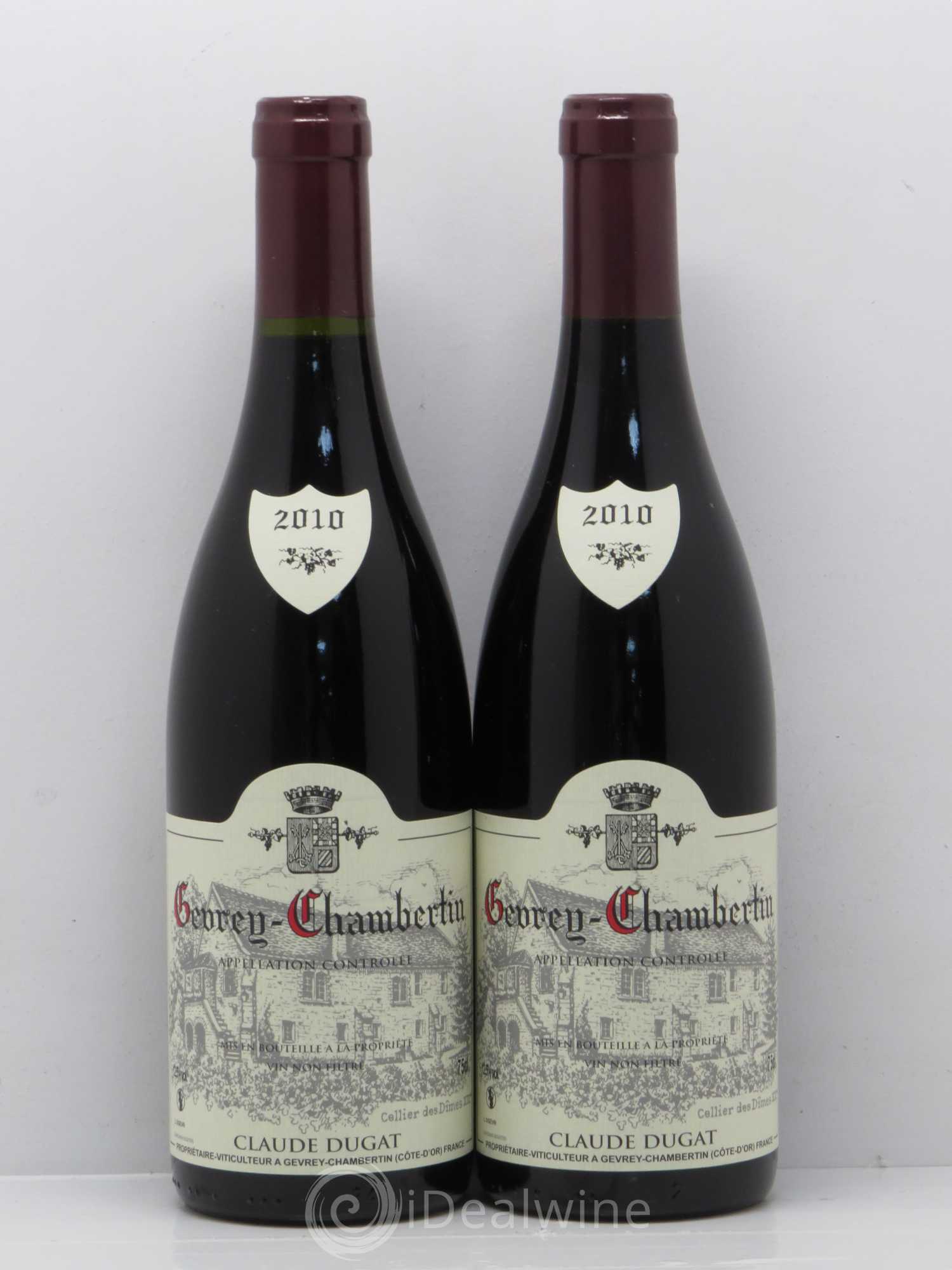 Gevrey-Chambertin Claude Dugat (sans prix de réserve) 2010 - Lot de 2 bouteilles - 0