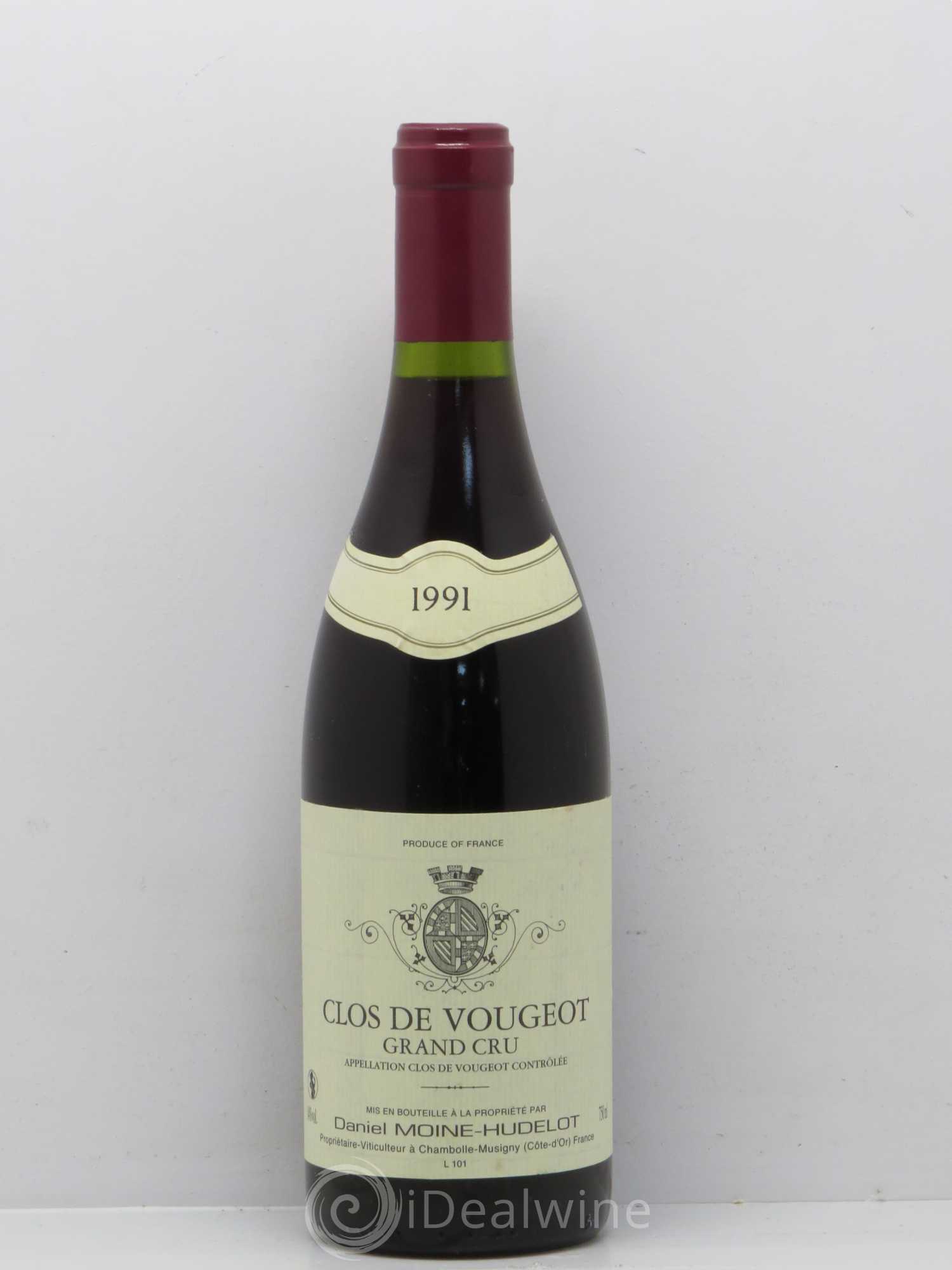 Clos de Vougeot Grand Cru Domaine Moine-Hudelot 1991 - Posten von 1 Flasche - 0