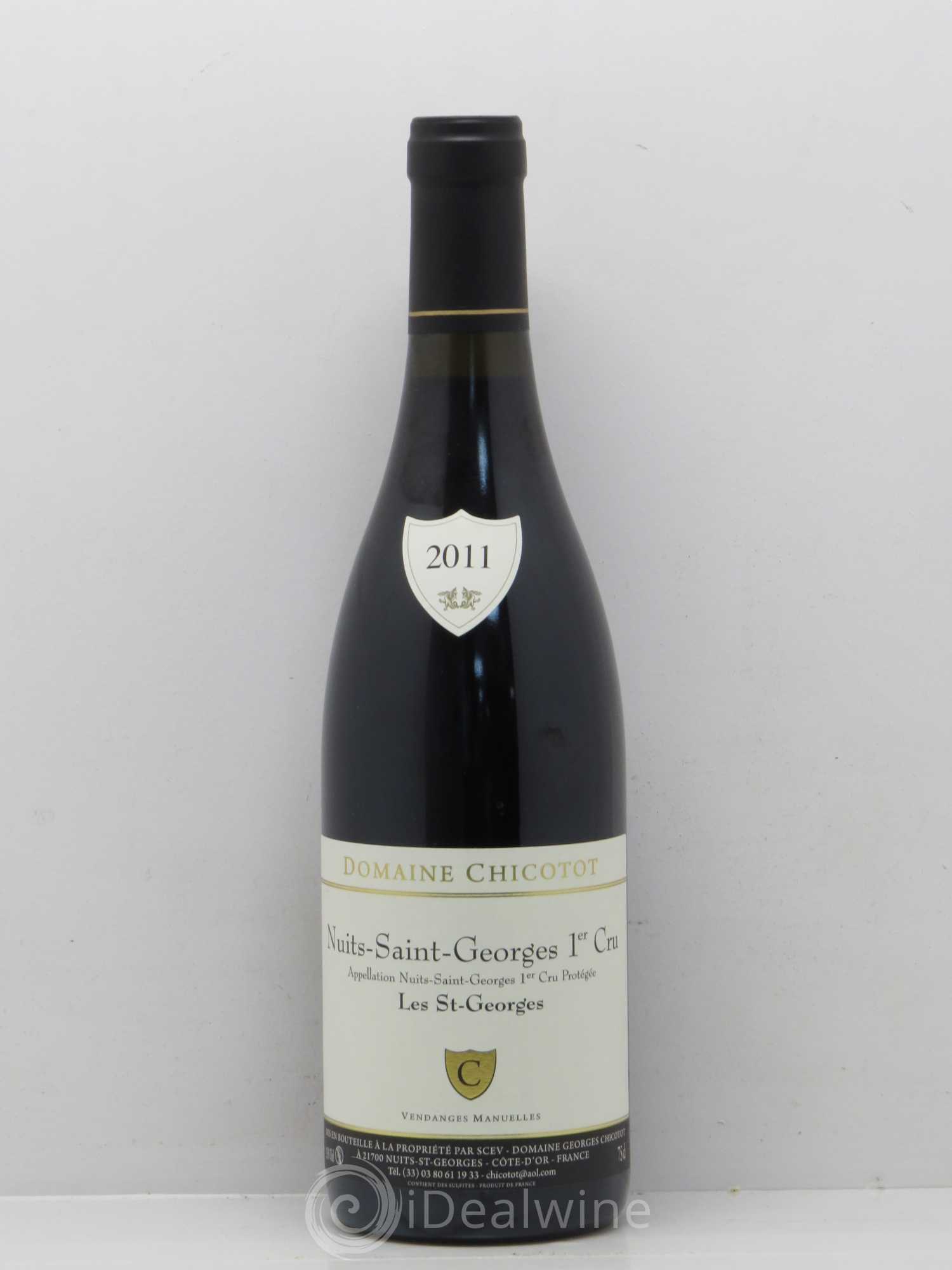 Nuits-Saint-Georges 1er Cru Les Saint-Georges Domaine Chicotot (sans prix de réserve) 2011 - Posten von 1 Flasche - 0