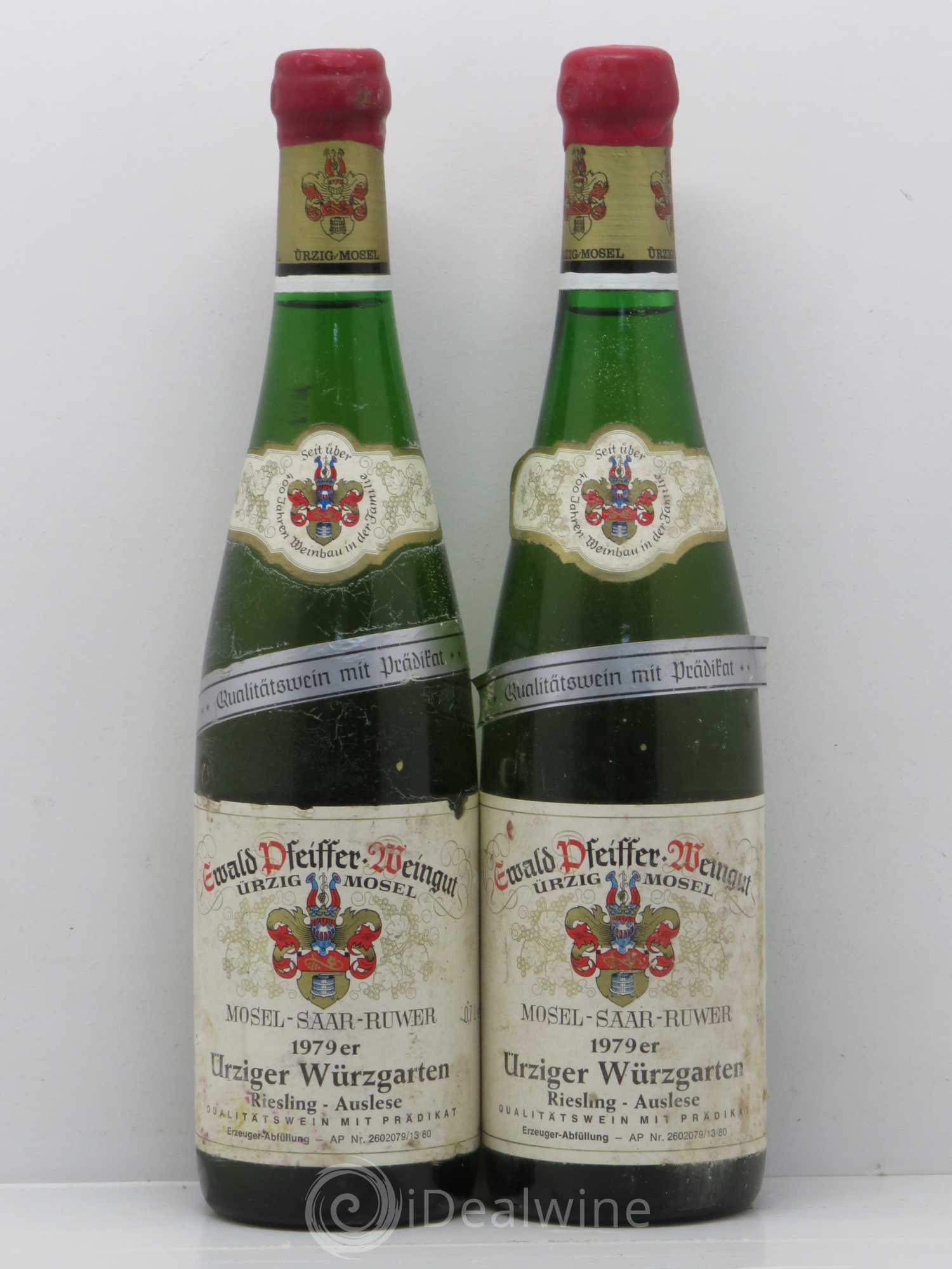 Allemagne Rheingau Ürziger Würzgarten Riesling Auslese-Domaine Ewald Pfeiffer 1979 - Posten von 2 Flaschen - 0