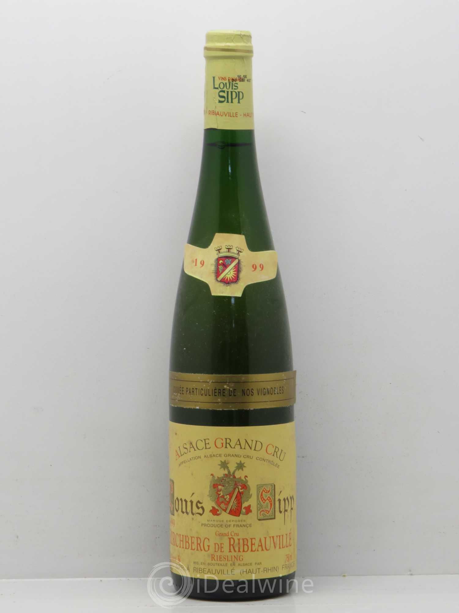 Riesling Grand Cru Kirchberg de Ribeauvillé Louis Sipp (sans prix de réserve) 1999 - Posten von 1 Flasche - 0