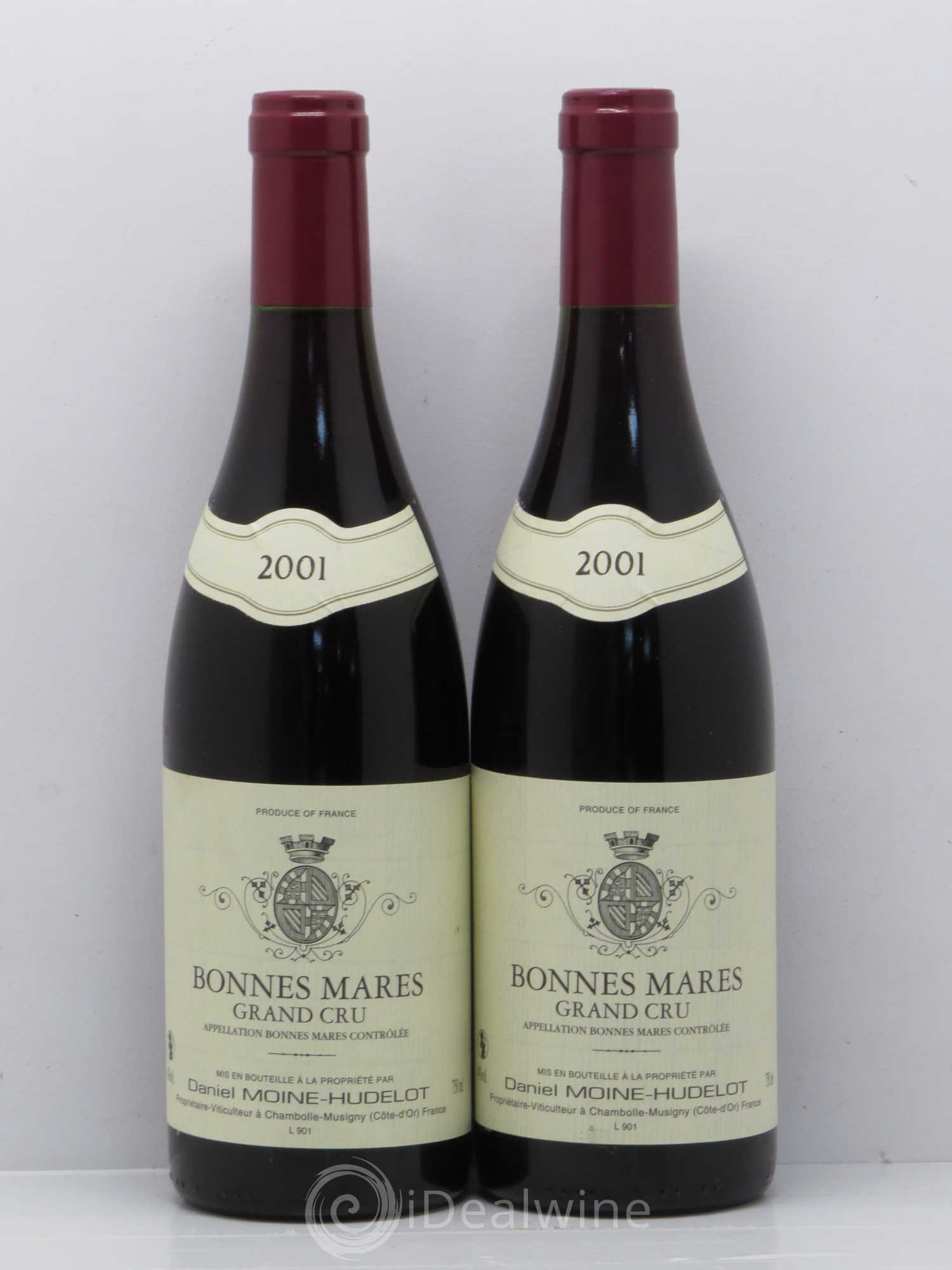 Bonnes-Mares Grand Cru Moine-Hudelot (Domaine) 2001 - Lot de 2 bouteilles - 0