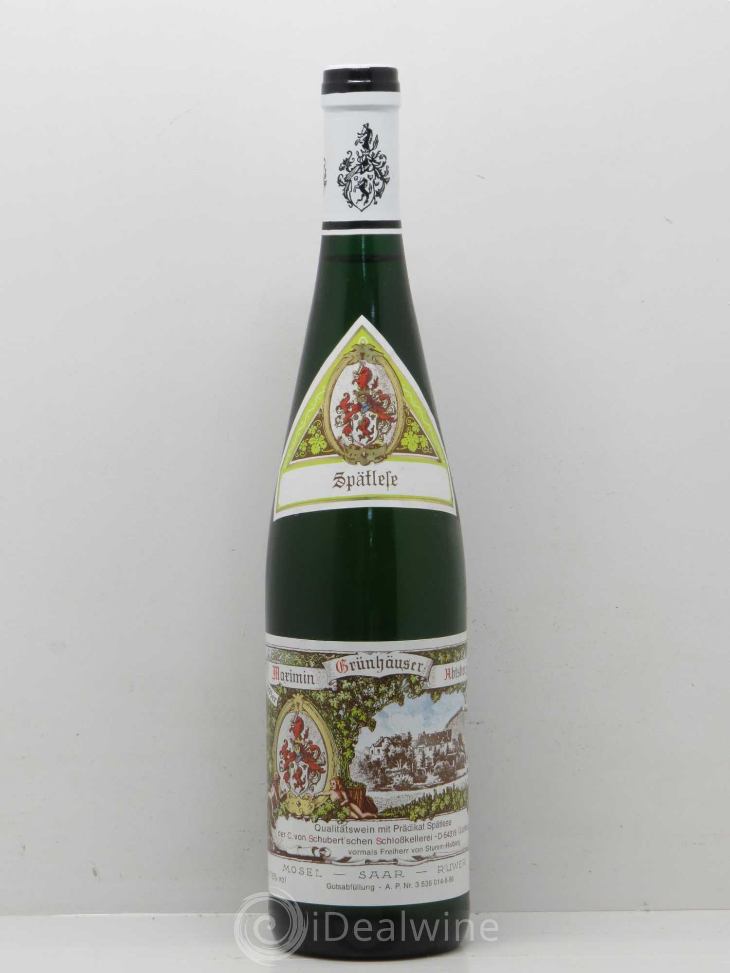 Allemagne Mosel-Saar Ruwer Maximin Grünhäuser Abtsberg Riesling Spätlese von Schubert 1995 - Posten von 1 Flasche - 0