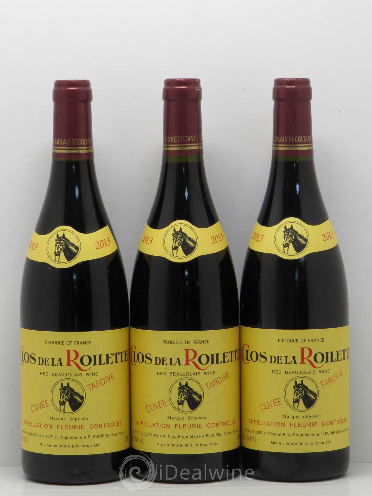 Fleurie Cuvée Tardive Clos de la Roilette 2013 - Lot de 3 bouteilles - 0