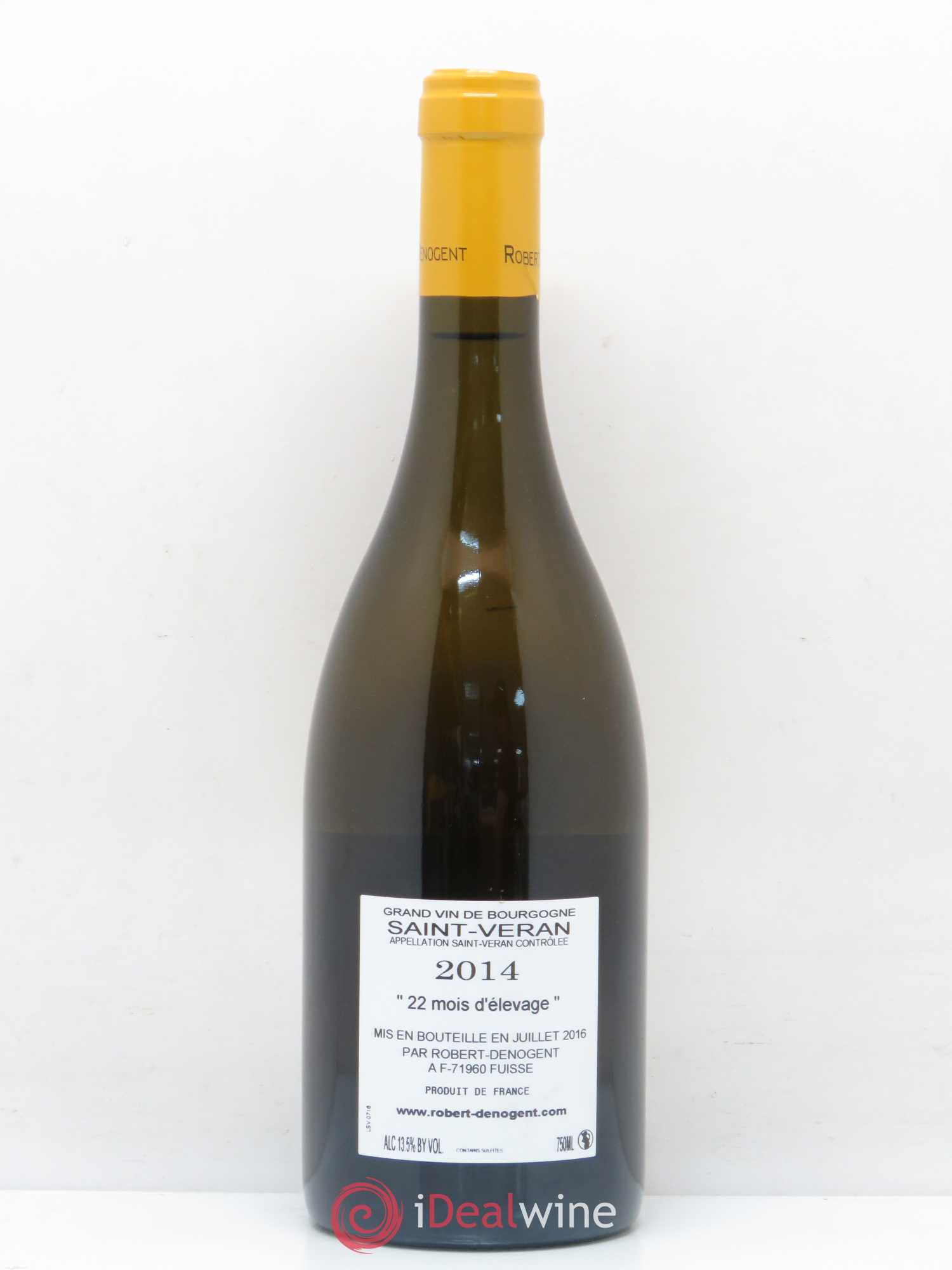 Saint-Véran Les Pommards Vieilles Vignes Robert Denogent (Domaine) 2014 - Lot de 1 bouteille - 1