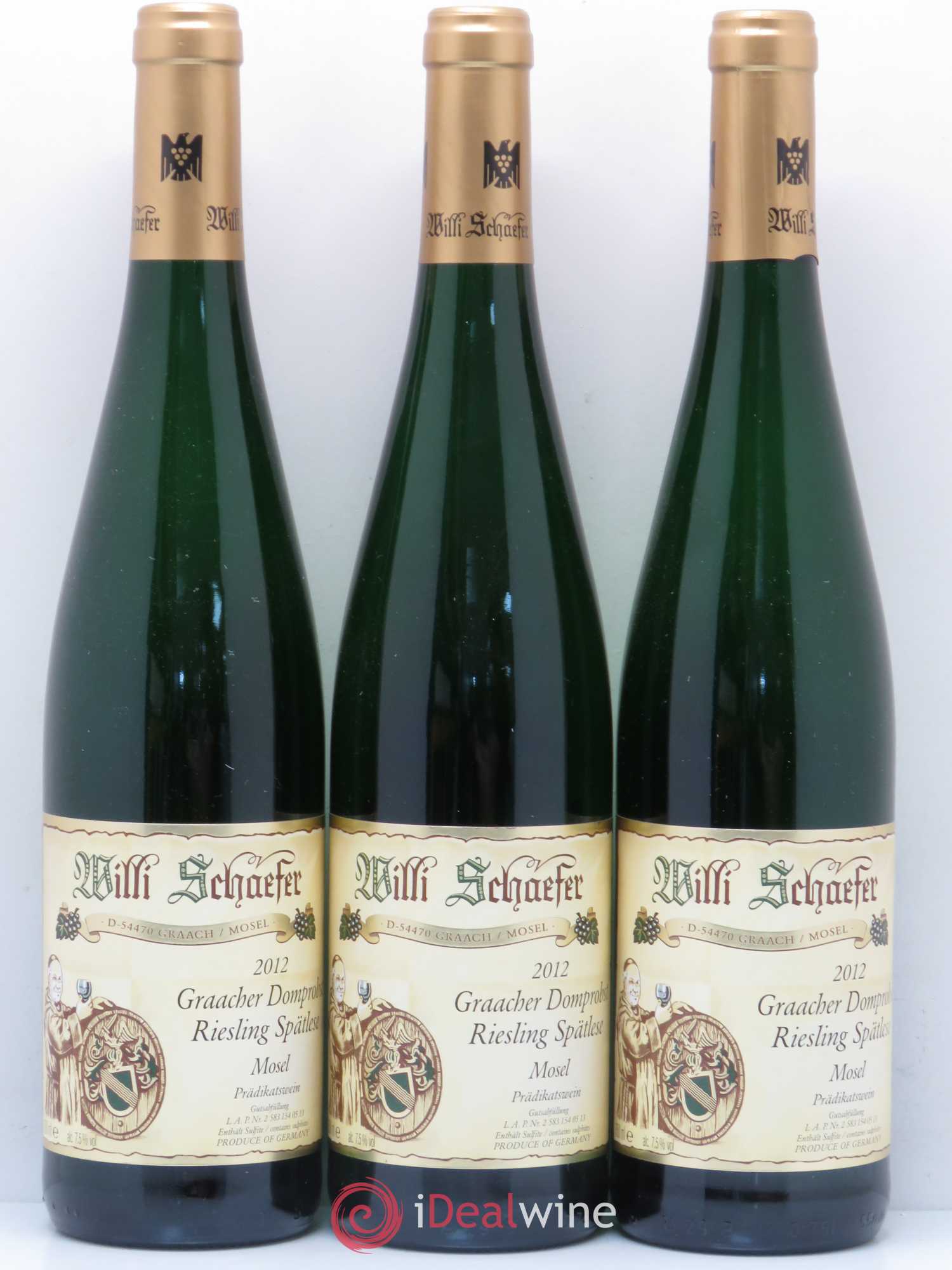 Riesling Willi Schaefer Graacher Domprobst Spätlese 2012 - Lotto di 3 bottiglie - 0