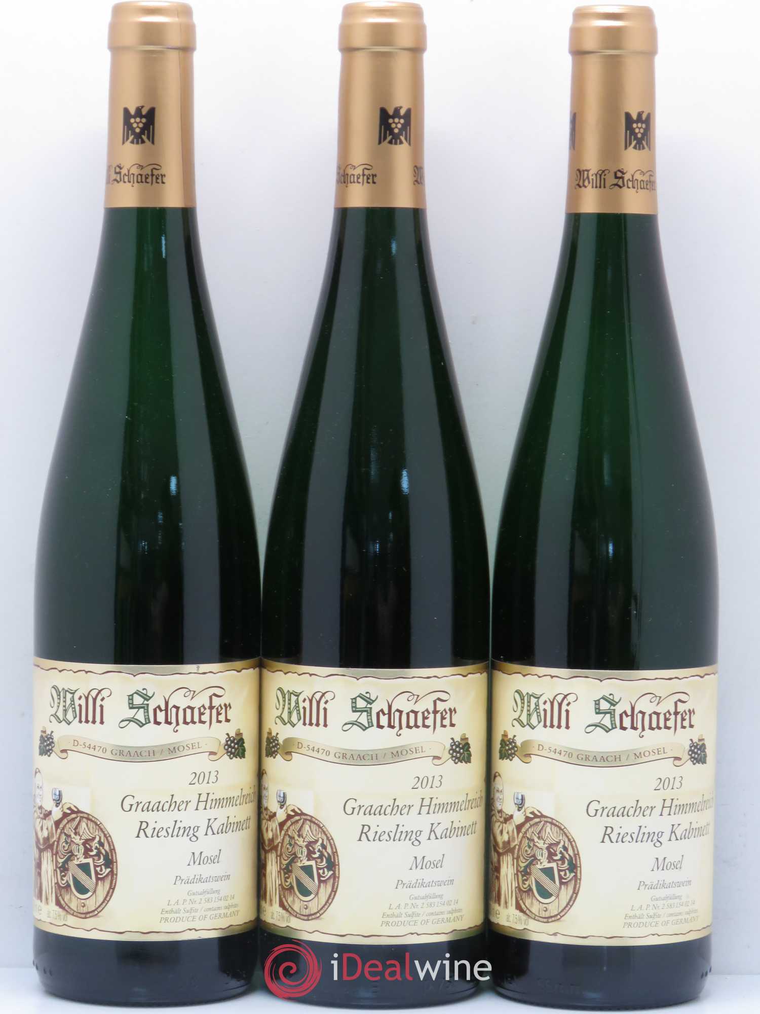Riesling Willi Schaefer Graacher Himmelreich Kabinett 2013 - Posten von 3 Flaschen - 0
