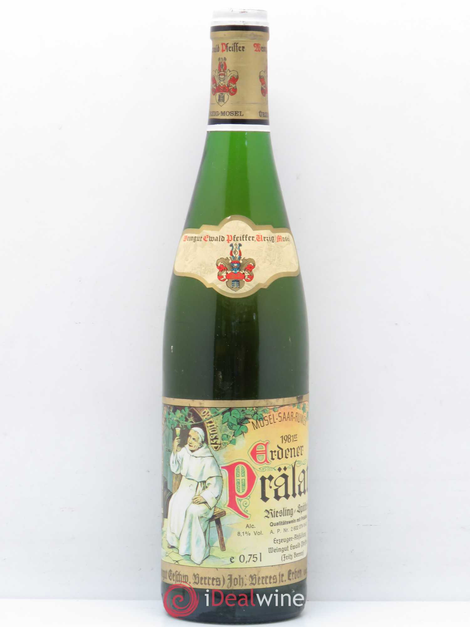 Riesling Ewald Pfeiffer Erdener Prälat Spätlese 1981 - Posten von 1 Flasche - 0